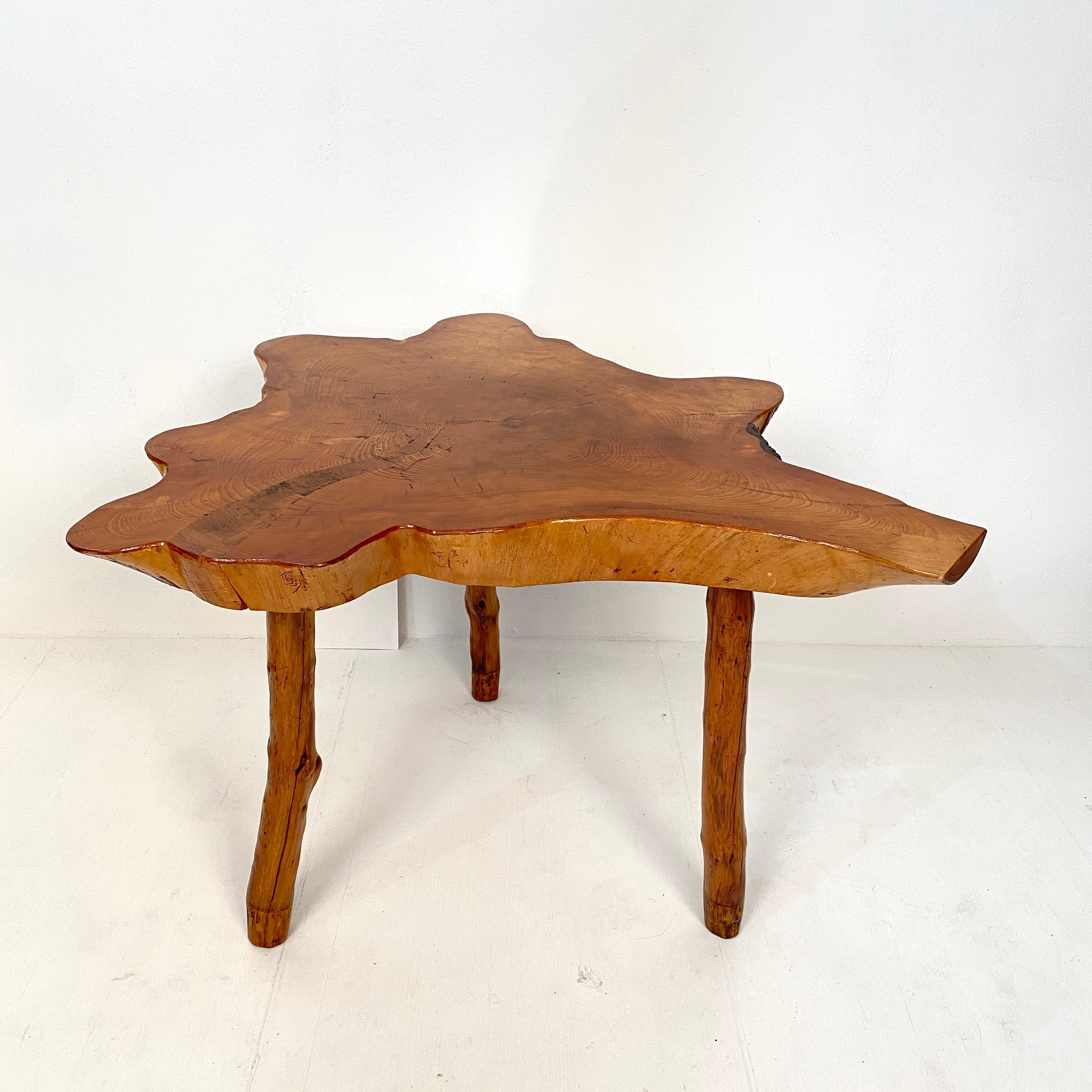 20th Century Scandinavian Tree Trunk Centre Table, Writing Desk or Dining Table 7