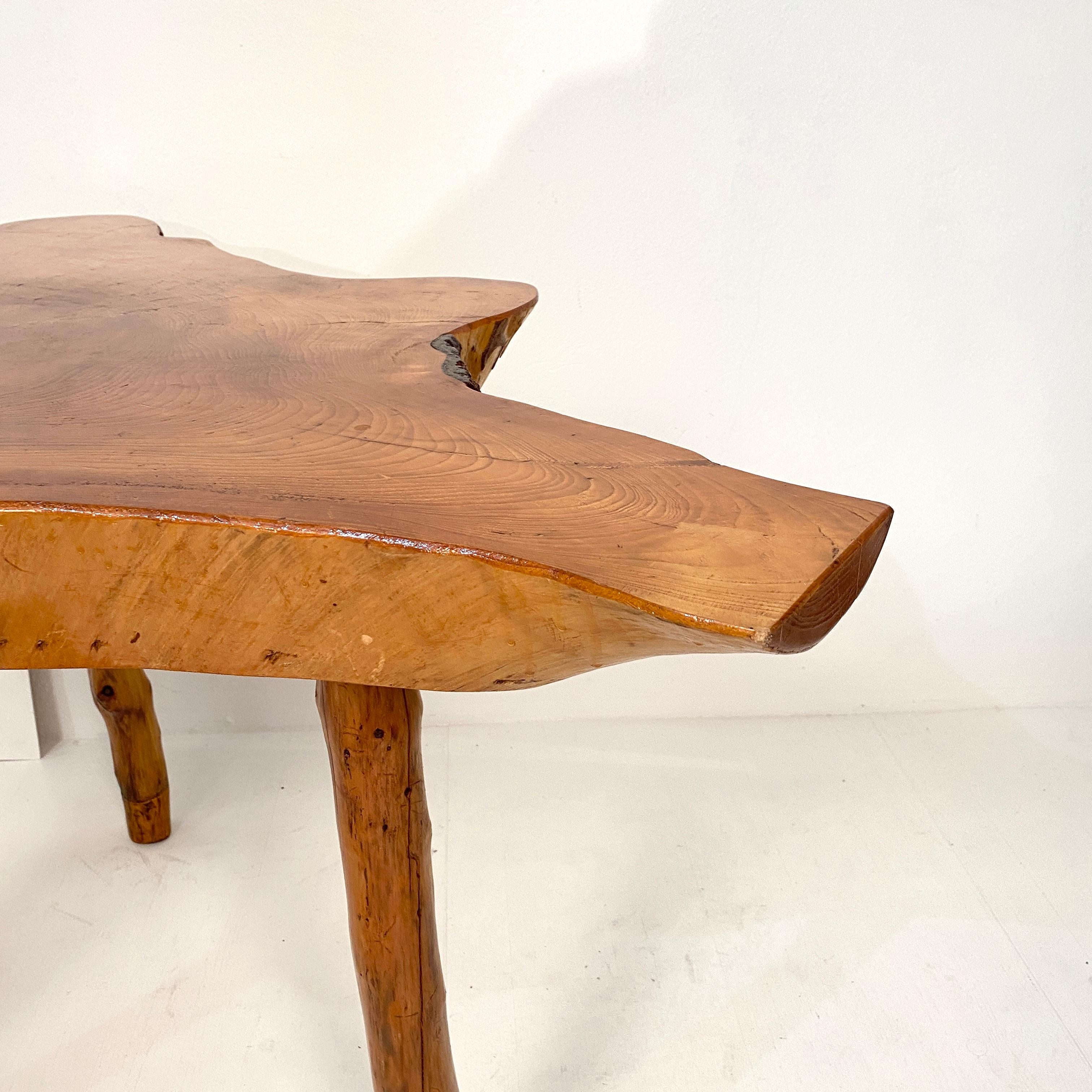 20th Century Scandinavian Tree Trunk Centre Table, Writing Desk or Dining Table 10