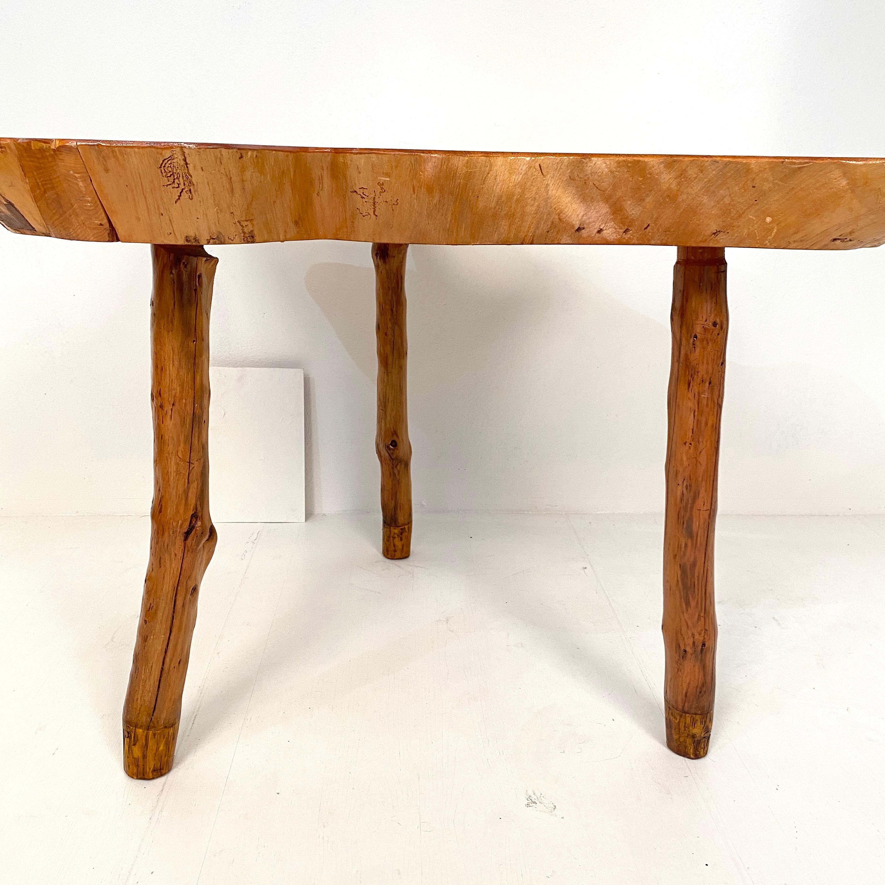 20th Century Scandinavian Tree Trunk Centre Table, Writing Desk or Dining Table 12