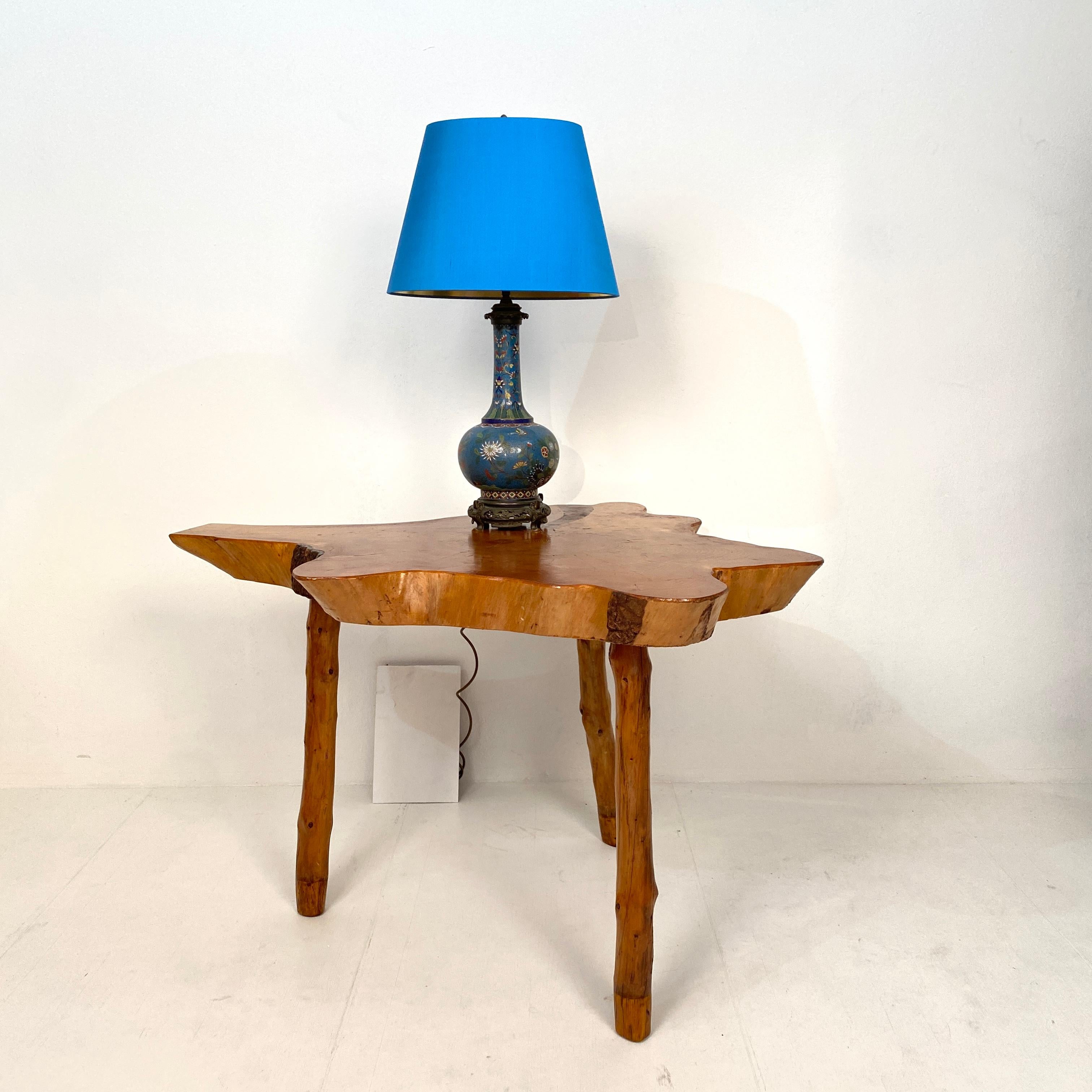 Swedish 20th Century Scandinavian Tree Trunk Centre Table, Writing Desk or Dining Table