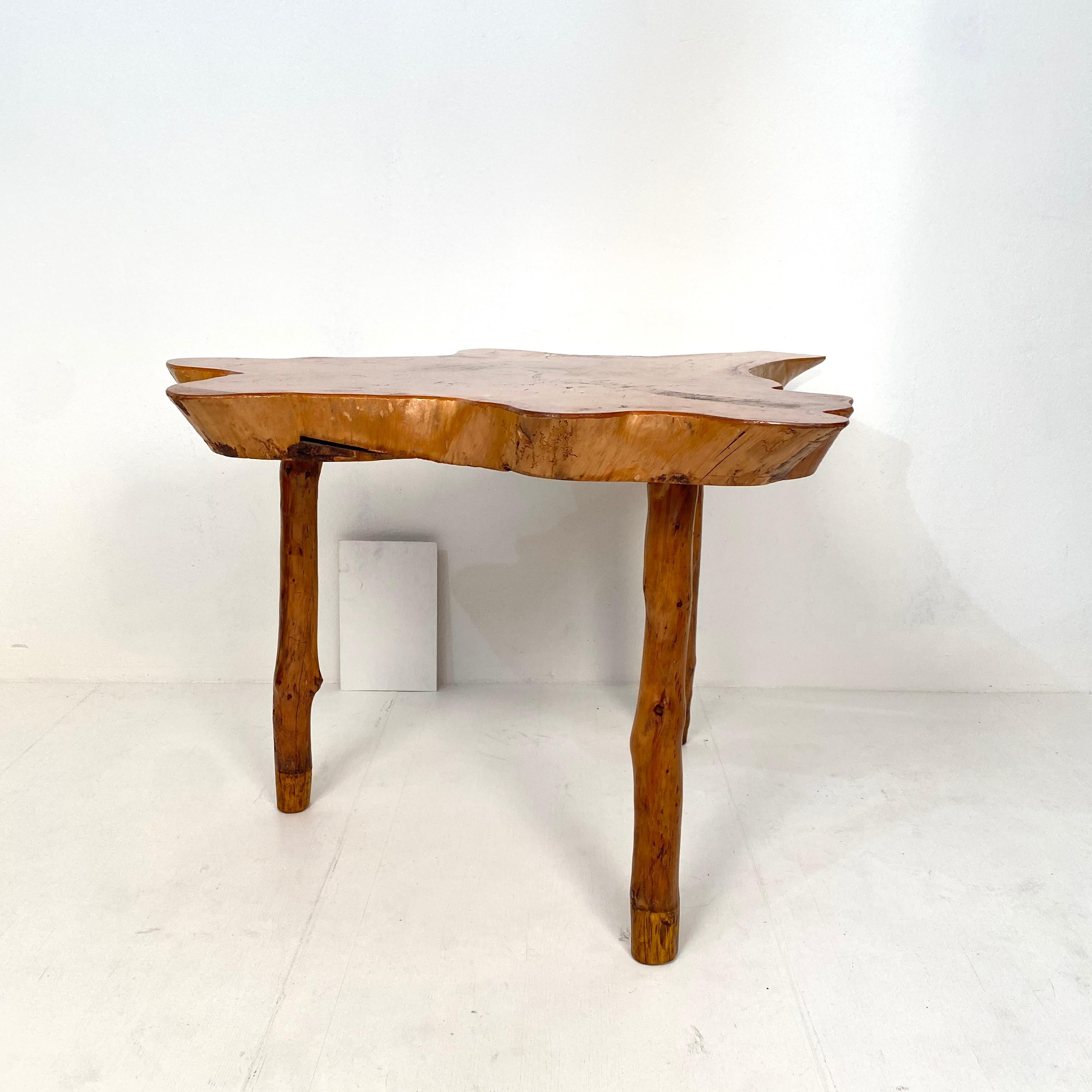 Pine 20th Century Scandinavian Tree Trunk Centre Table, Writing Desk or Dining Table