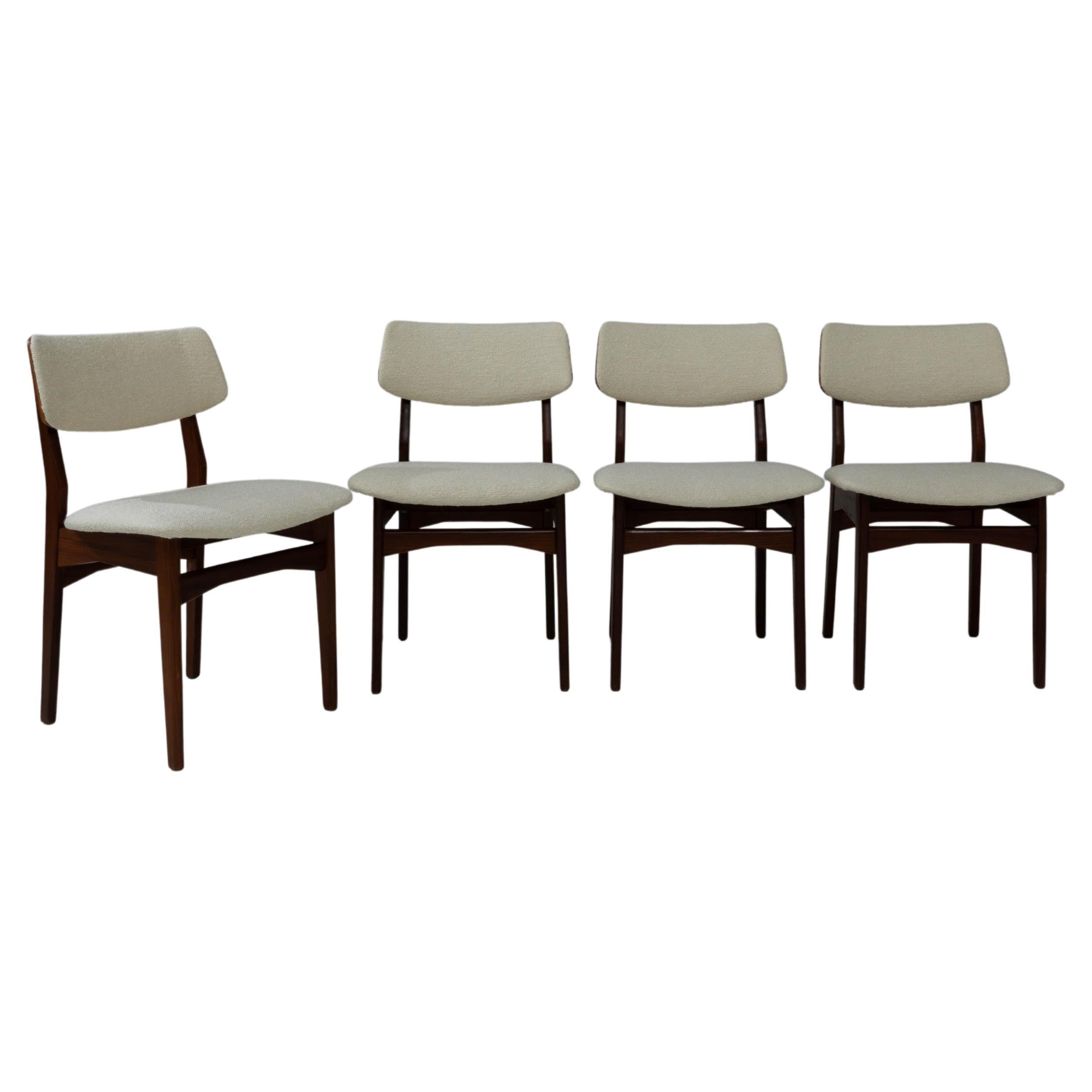 20th Century Scandinavian Upholstered Dining Chairs, Set of 4 For Sale