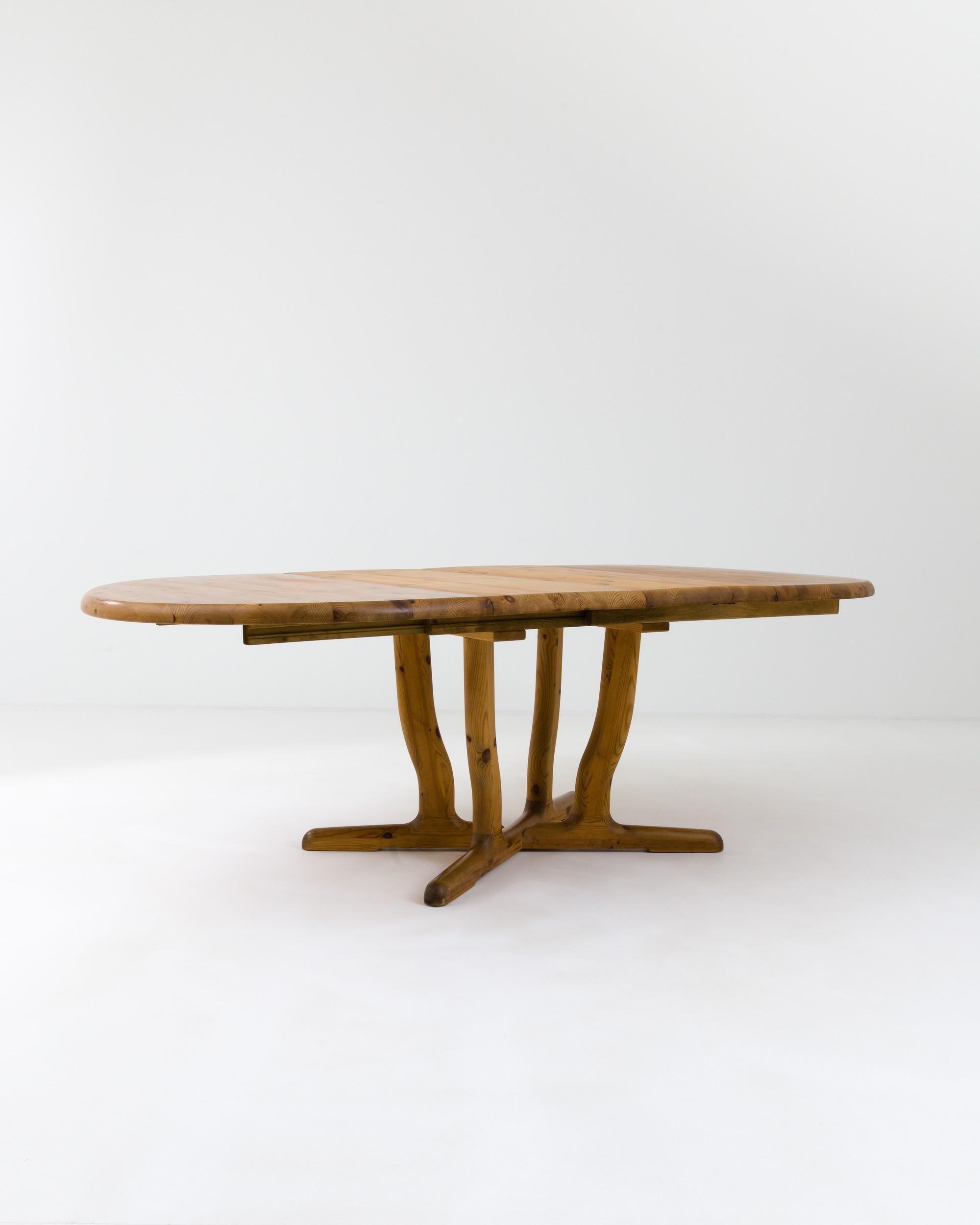 Scandinavian Modern 20th Century Scandinavian Wooden Extendable Dining Table For Sale