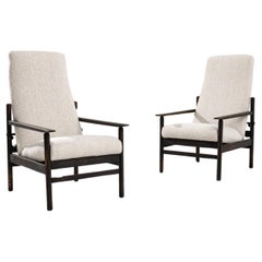 20th Century Scandinavian Wooden Folding Armchairs, a Pair
