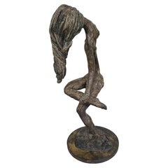 20th Century School Brutalist Bronze Figurative Sculpture Of A Woman