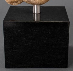 20th Century School Carved Stone Head Sculpture