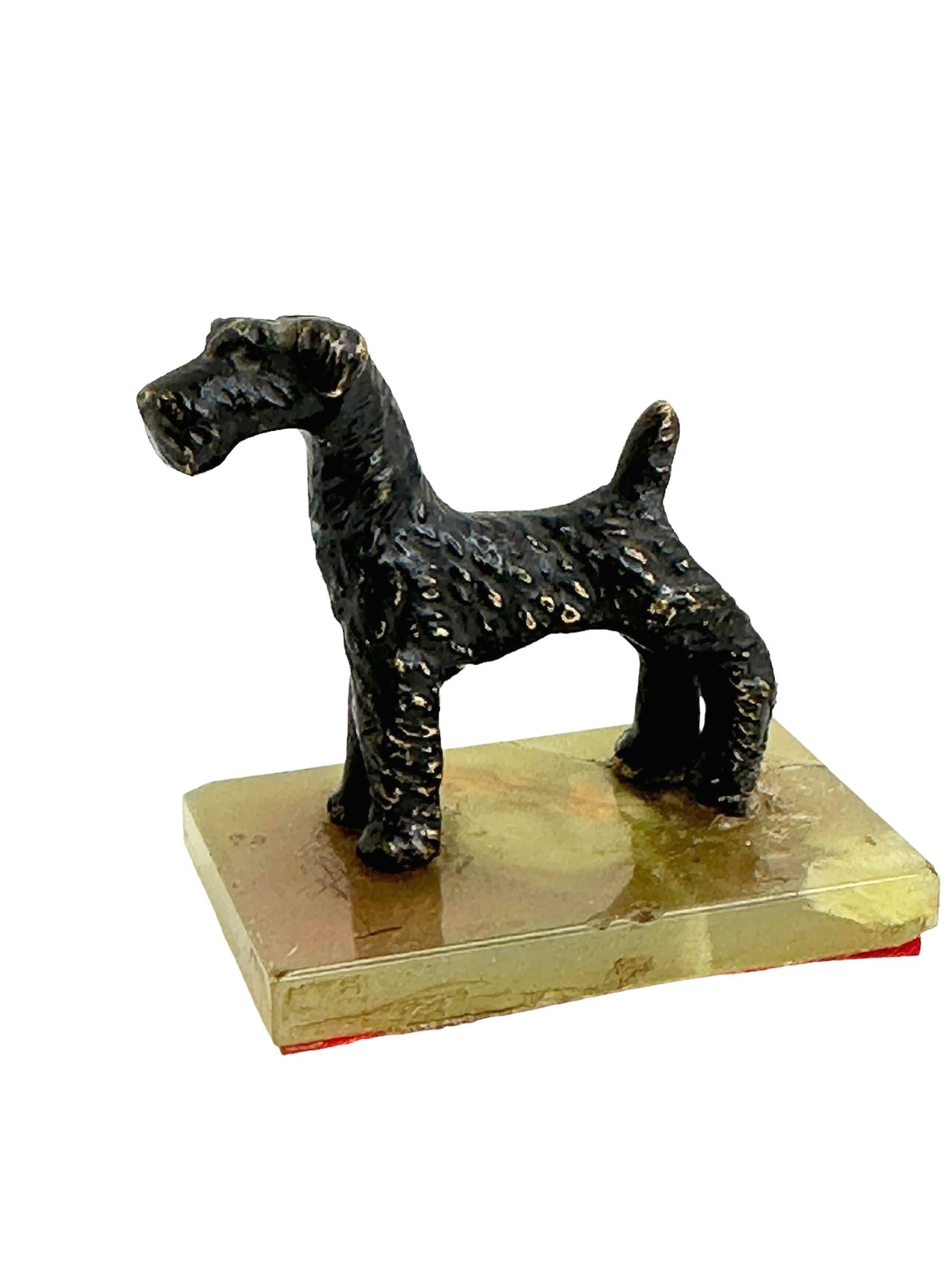 Austriaco Cane Scotty del XX secolo, miniatura in bronzo di Vienna austriaca in vendita