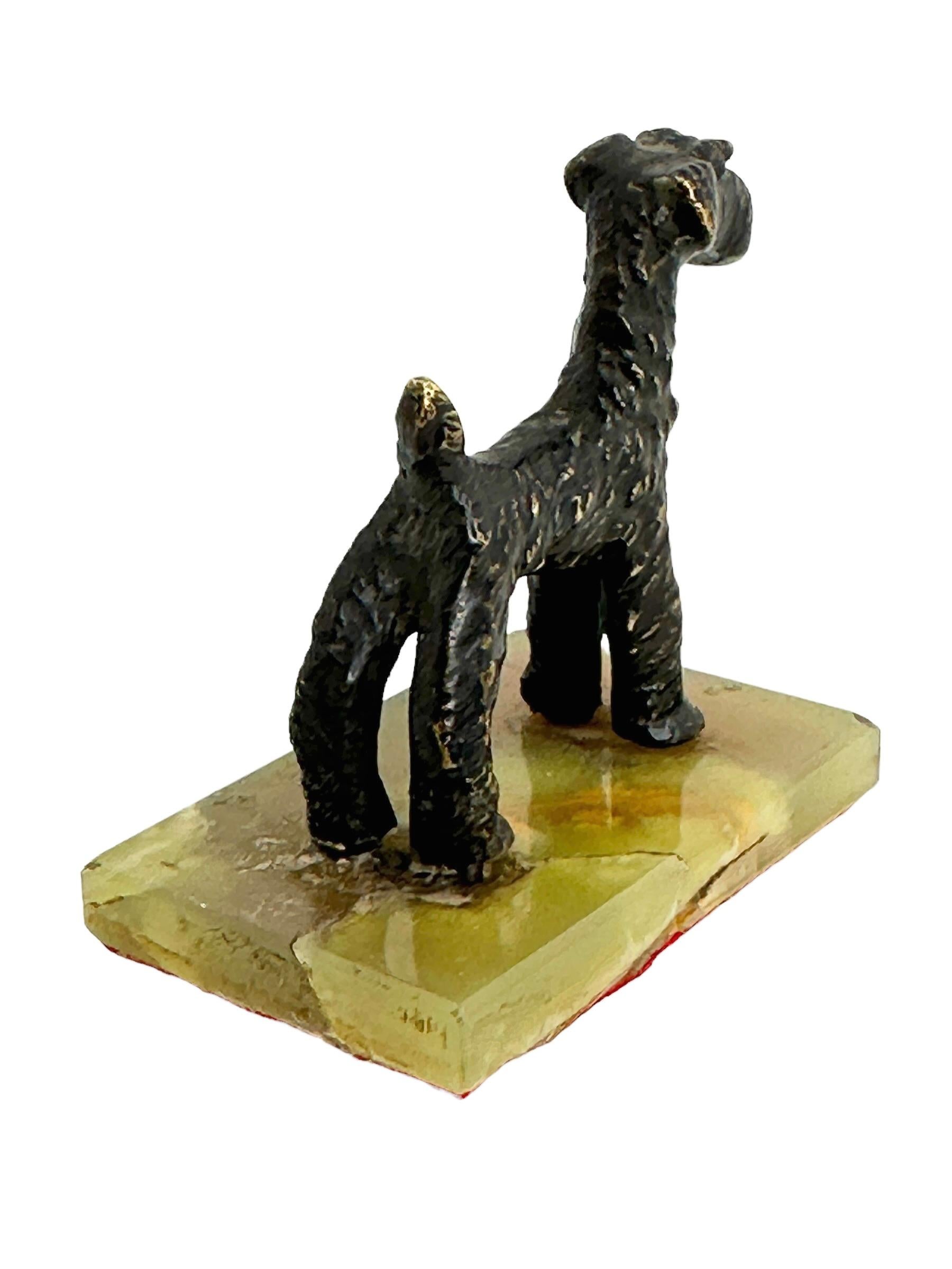 Cane Scotty del XX secolo, miniatura in bronzo di Vienna austriaca In condizioni buone in vendita a Nuernberg, DE