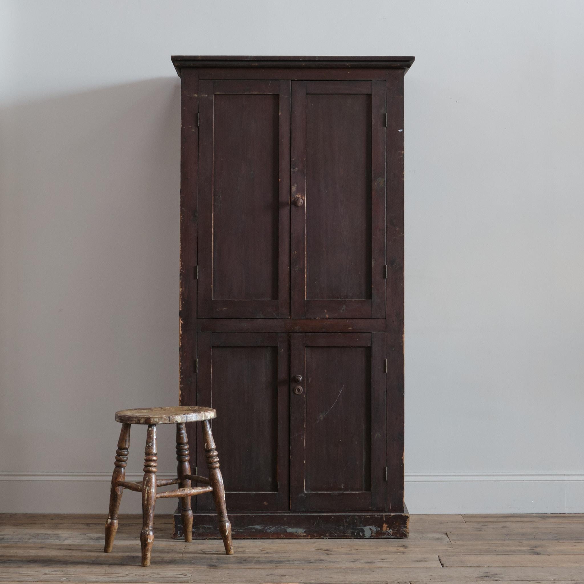 Victorian 20th Century Scratch Built Pine Cupboard For Sale