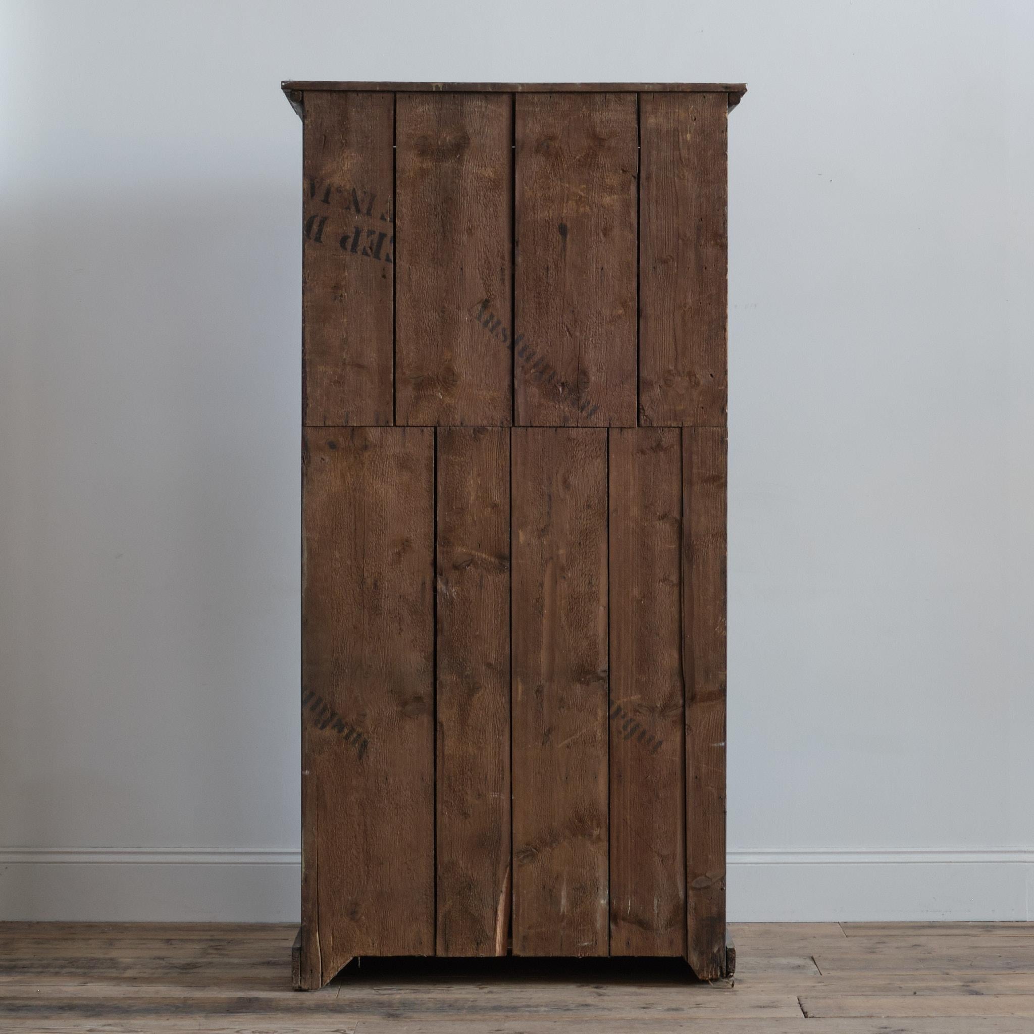 20th Century Scratch Built Pine Cupboard In Fair Condition For Sale In Batley, GB