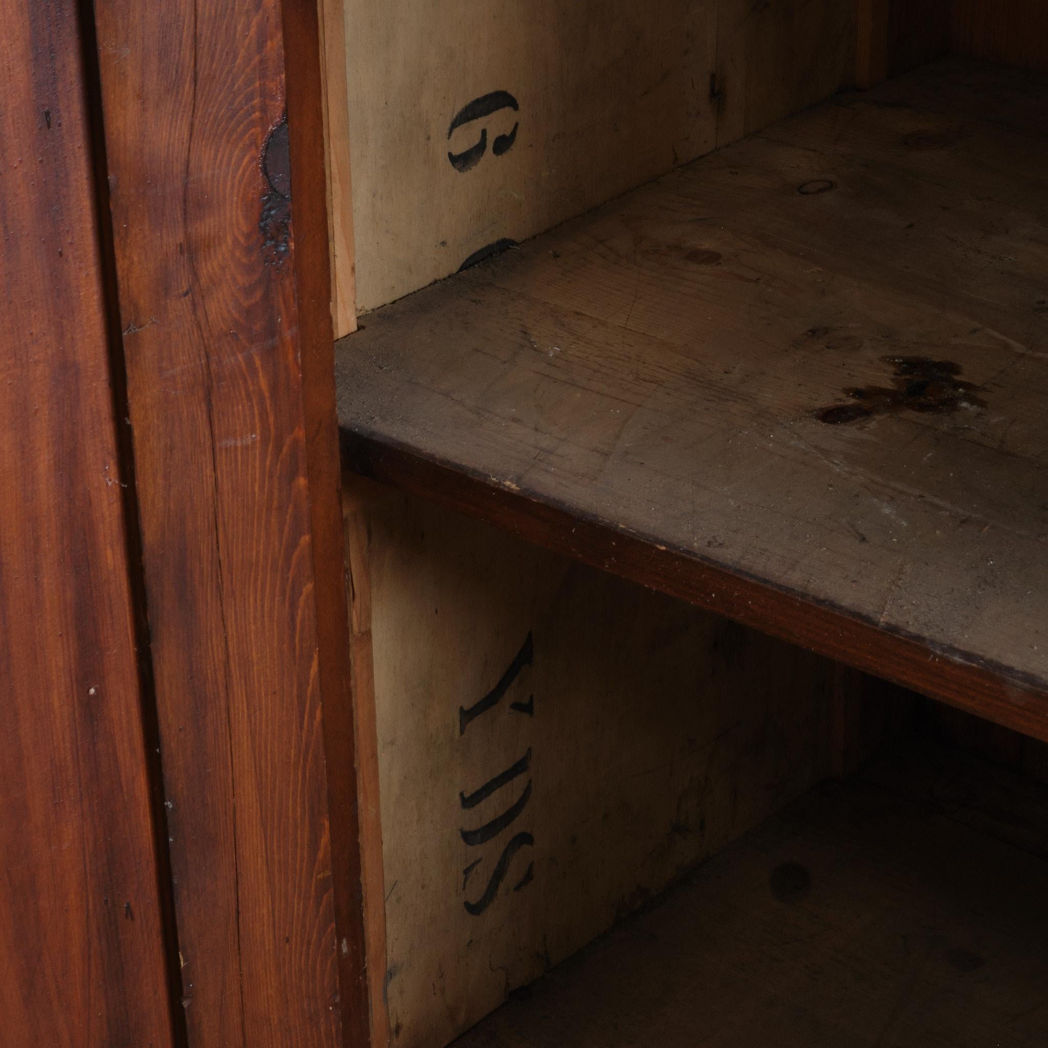 20th Century Scratch Built Pine Cupboard For Sale 1