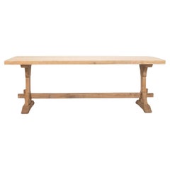 20th Century Scrubbed Oak Refectory Table