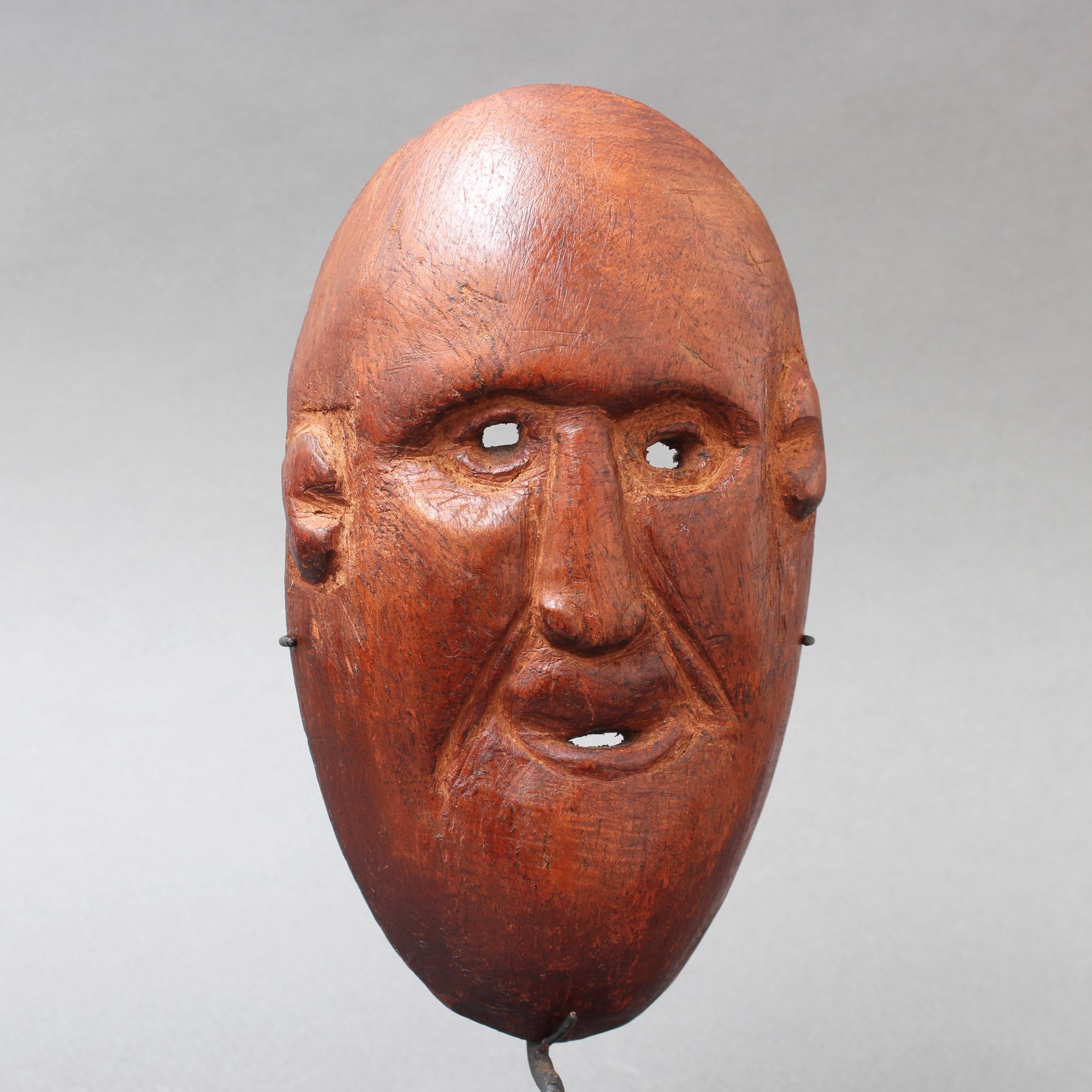 20th Century Sculpted Wooden Traditional Mask from Timor Island, Indonesia For Sale 3
