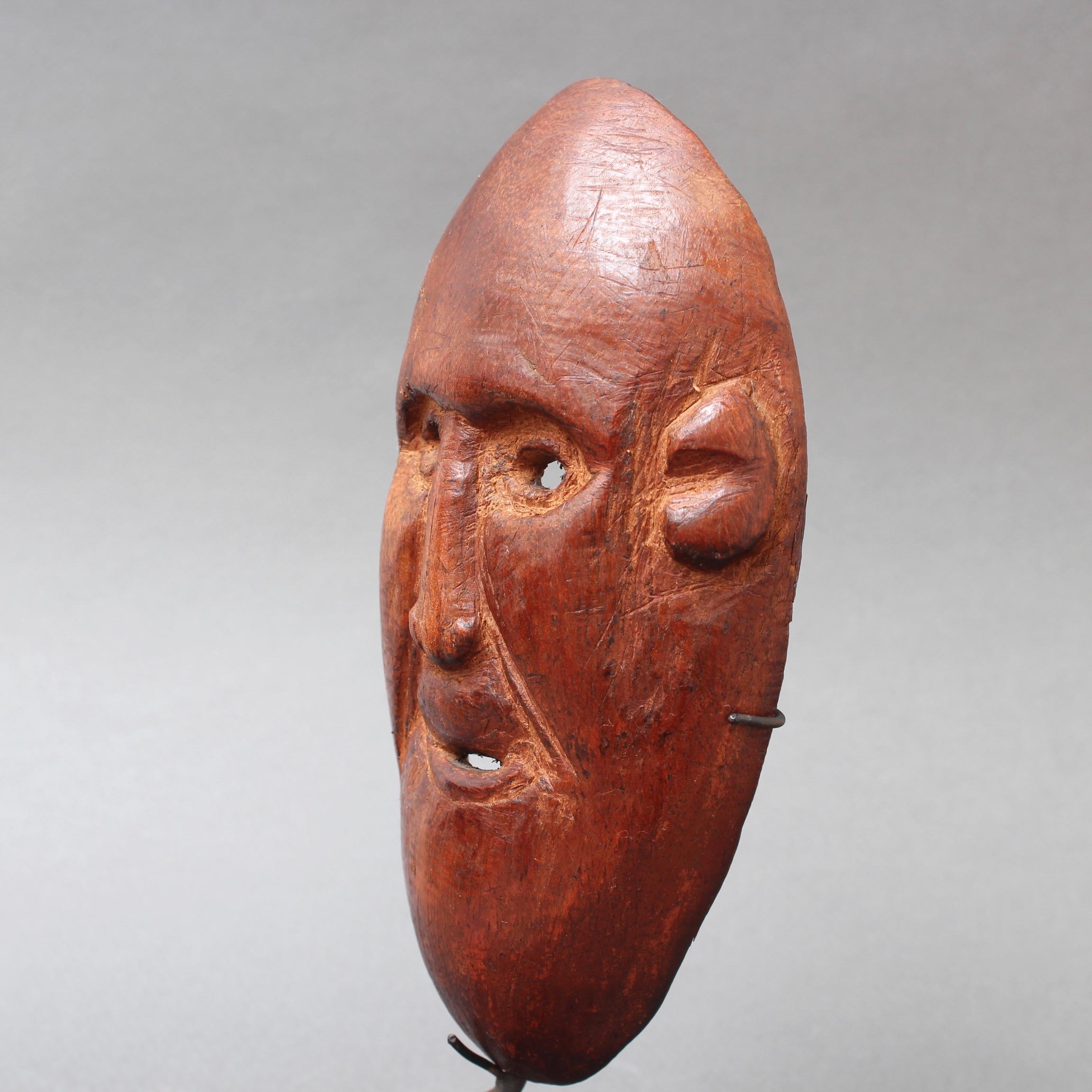 20th Century Sculpted Wooden Traditional Mask from Timor Island, Indonesia For Sale 5