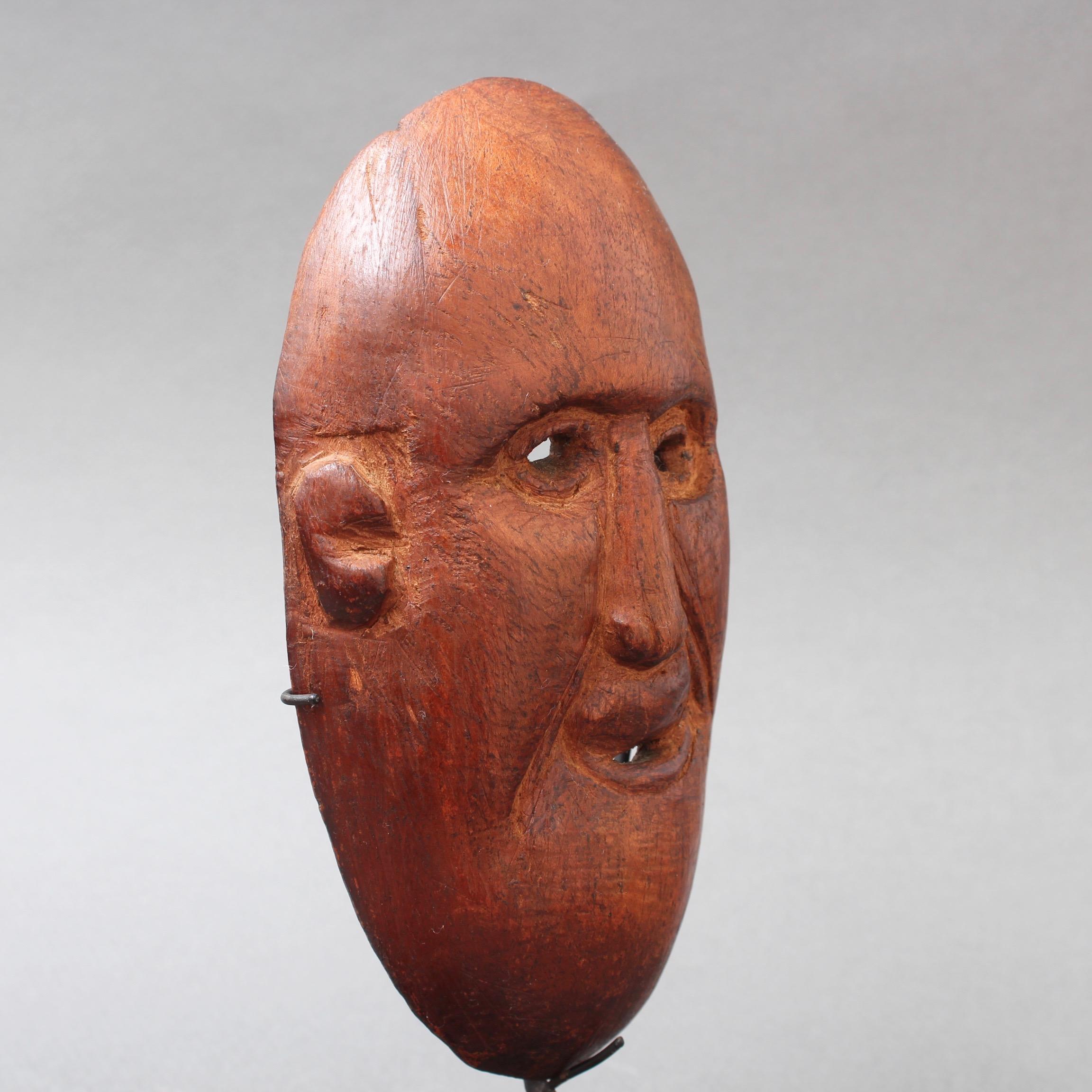 20th Century Sculpted Wooden Traditional Mask from Timor Island, Indonesia For Sale 6