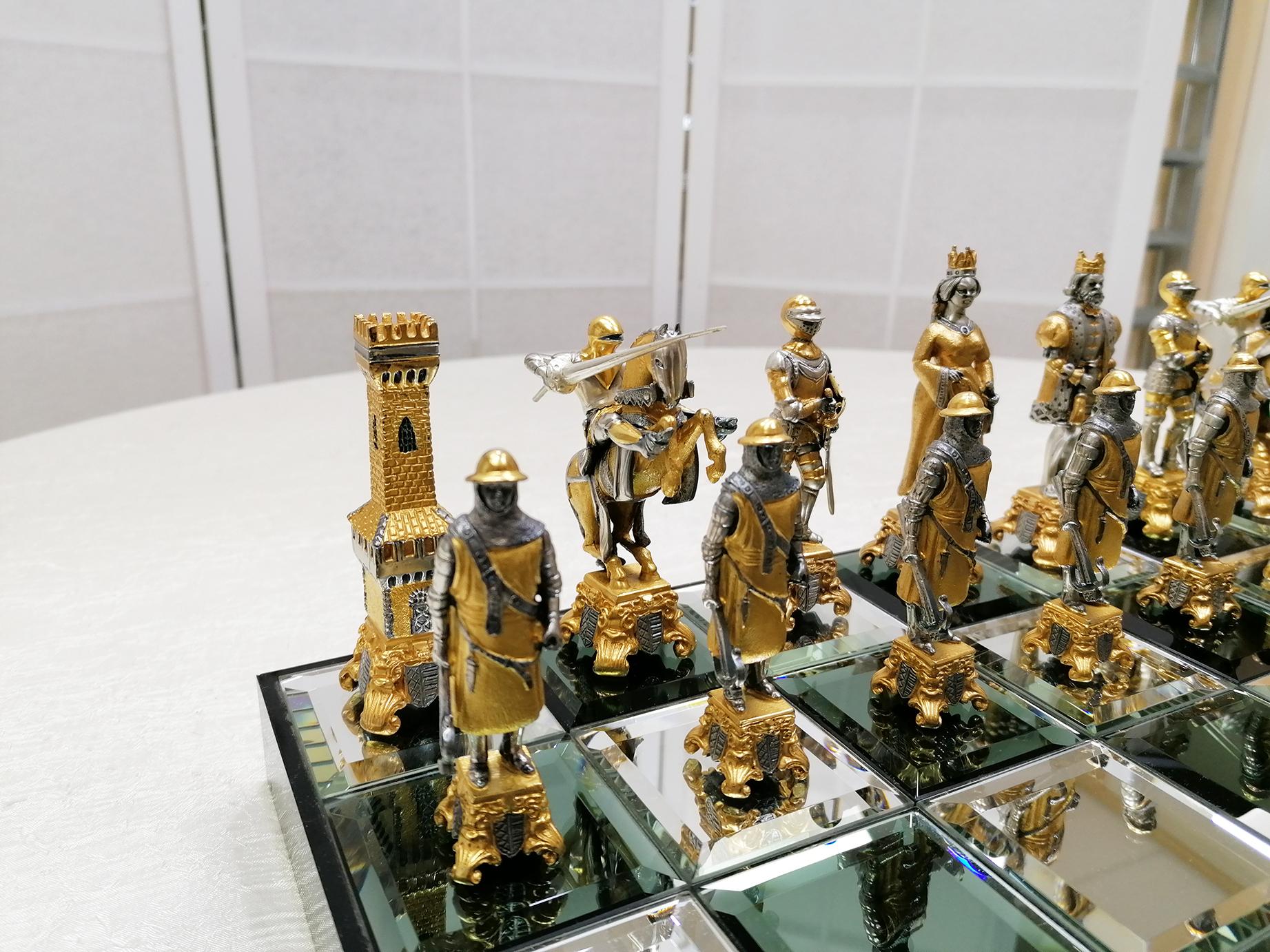Skulpturales italienisches Schachspiel des 20. Jahrhunderts im Angebot 9