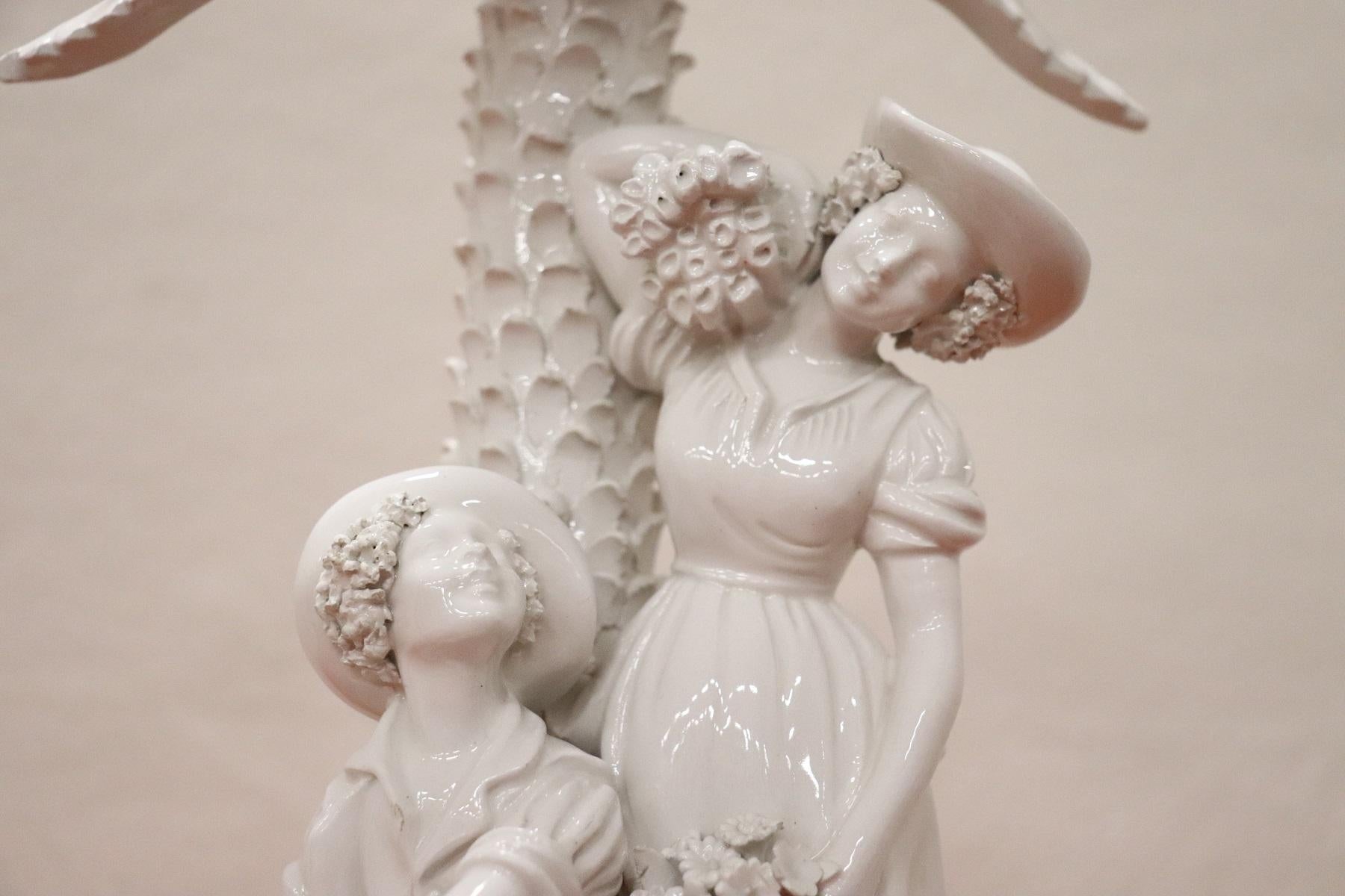 20th Century Sculpture in White Artistic Ceramics, 1950s For Sale 6