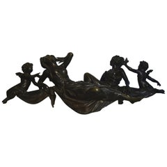 20th Century Sculptures Bronze Burnished Art Nouveau, 1900s