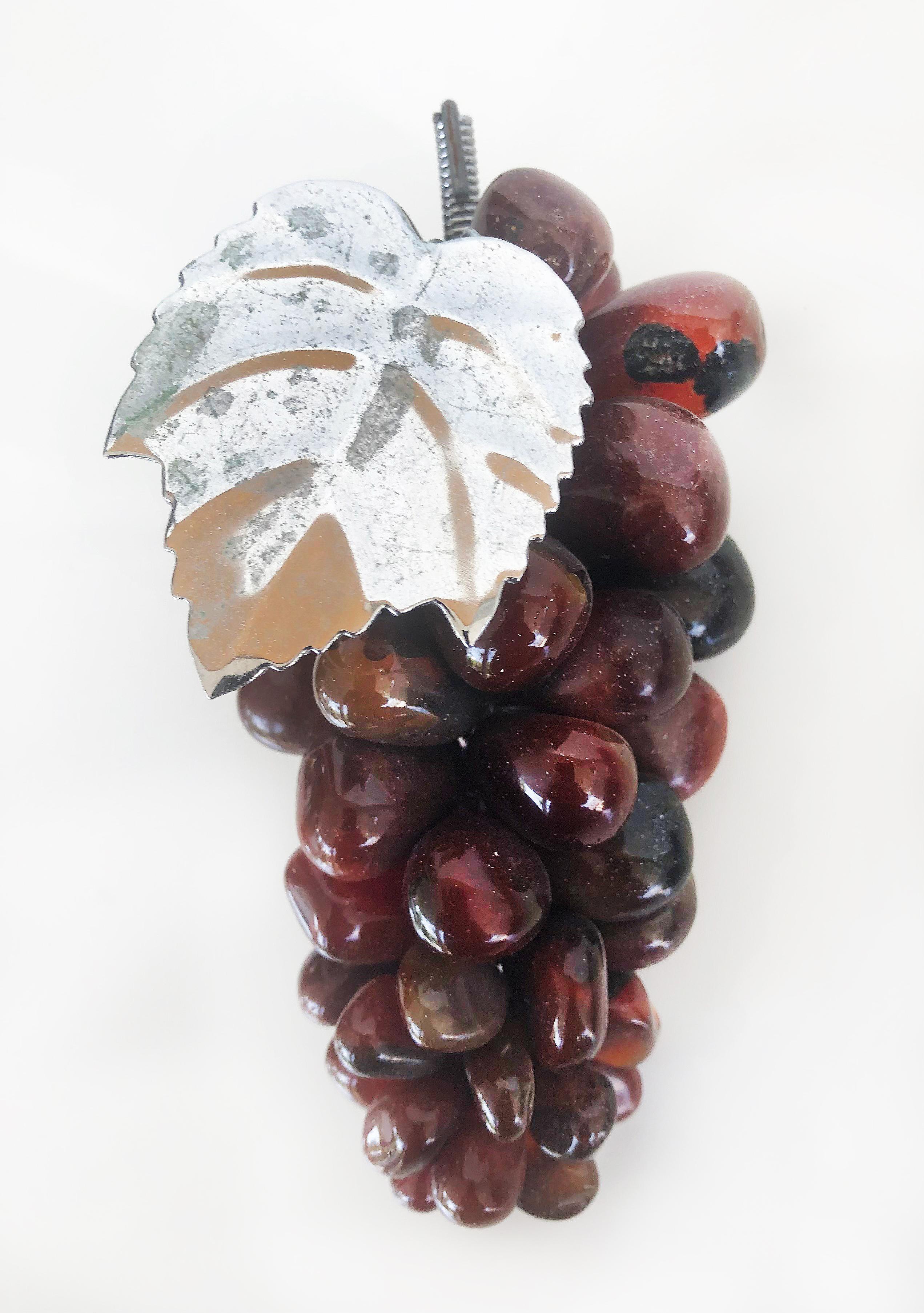 Italian 20th Century Semi-Precious Stones Grape Clusters, Set of 5