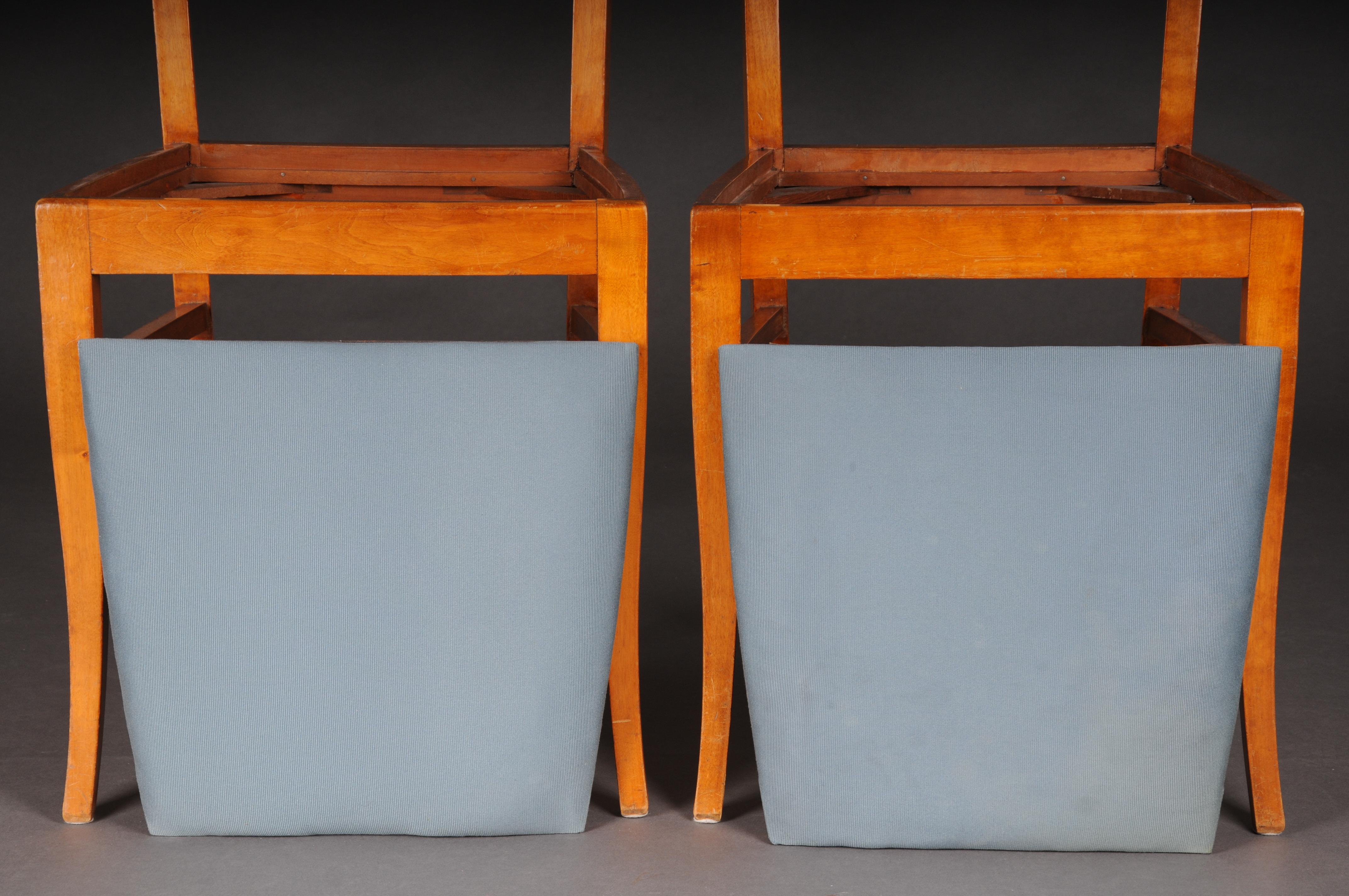 20th Century Set of 2 Biedermeier/Art Deco Chairs, birch For Sale 10