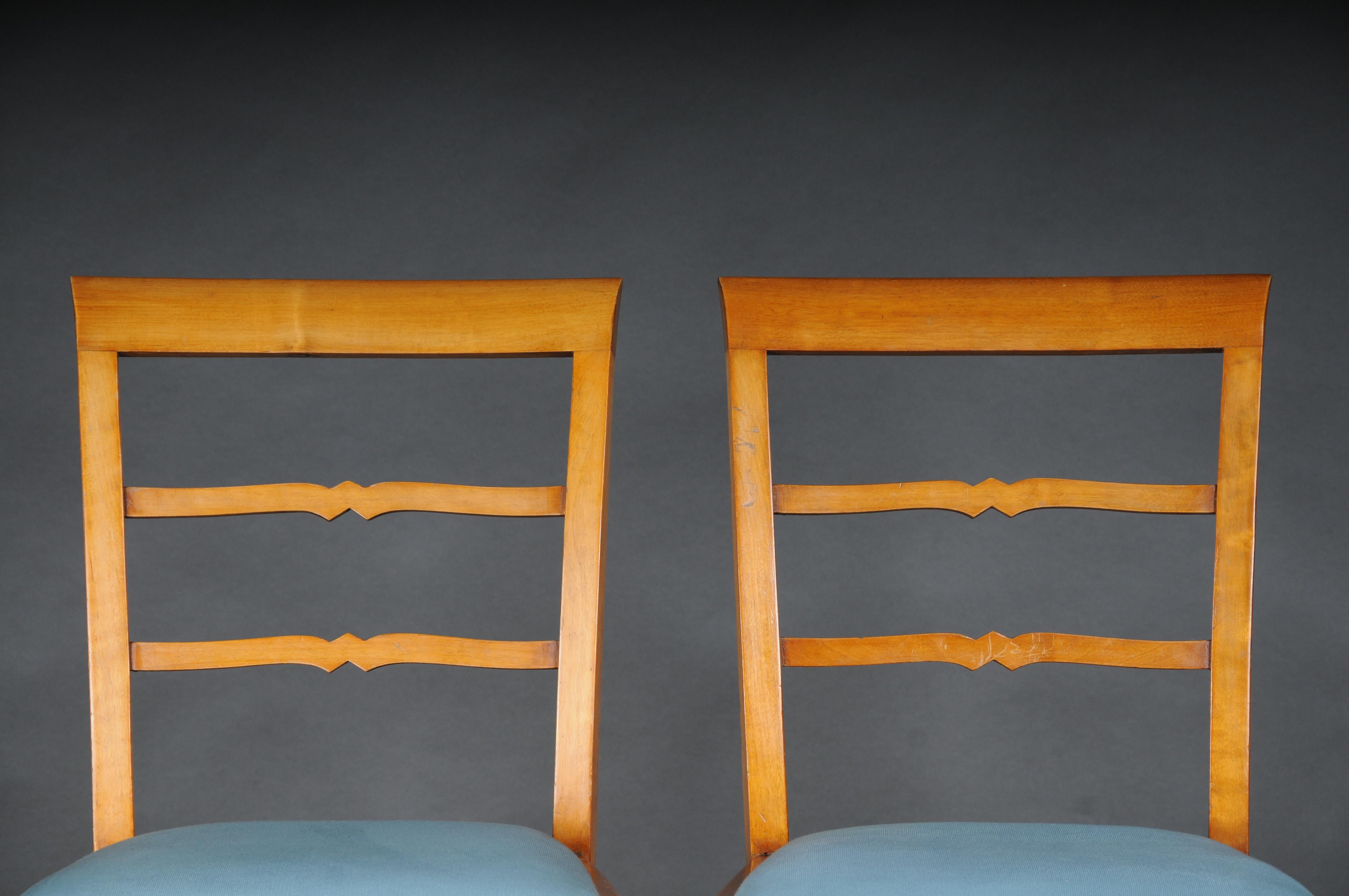 German 20th Century Set of 2 Biedermeier/Art Deco Chairs, birch For Sale