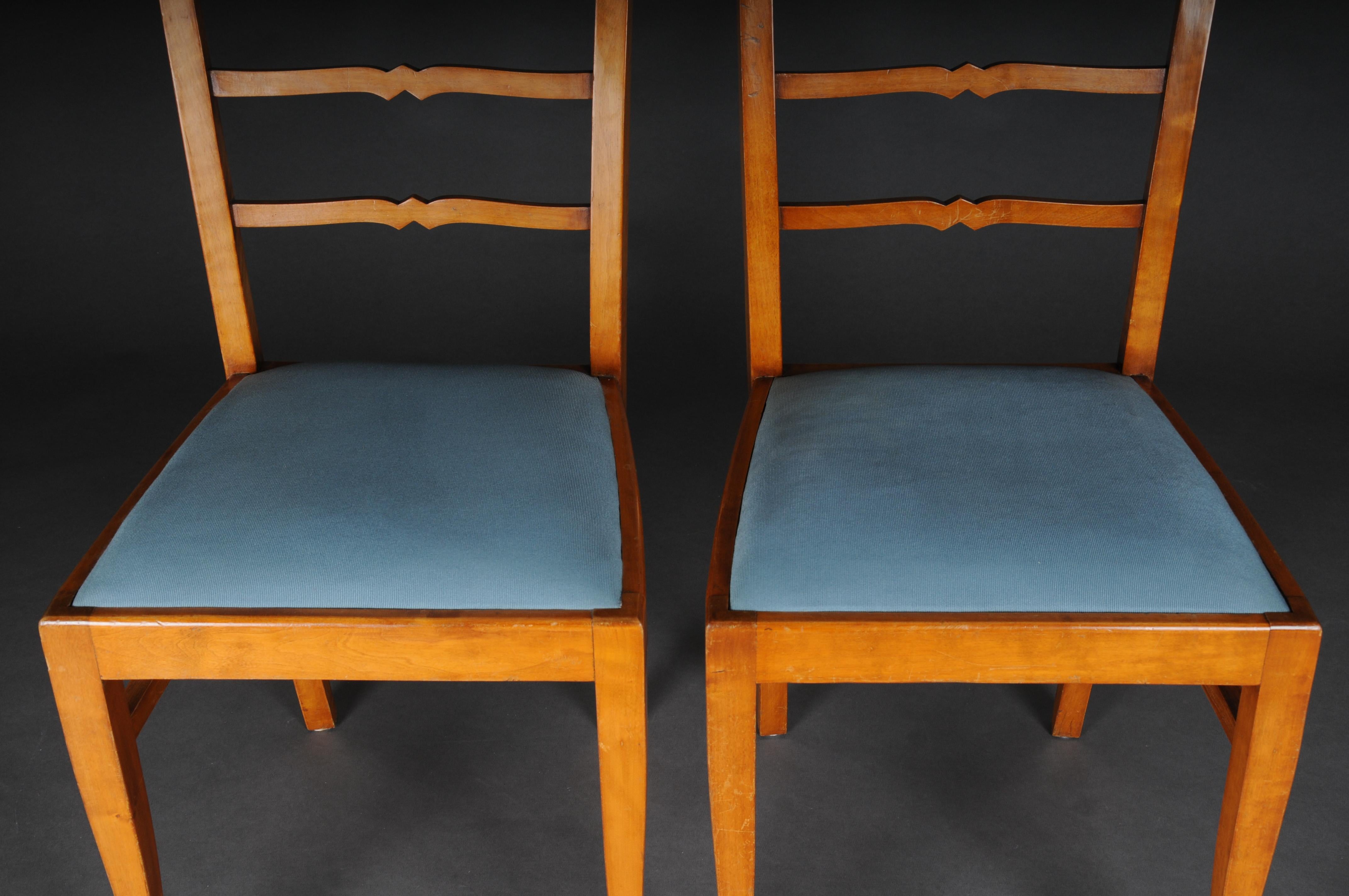 Birch 20th Century Set of 2 Biedermeier/Art Deco Chairs, birch For Sale