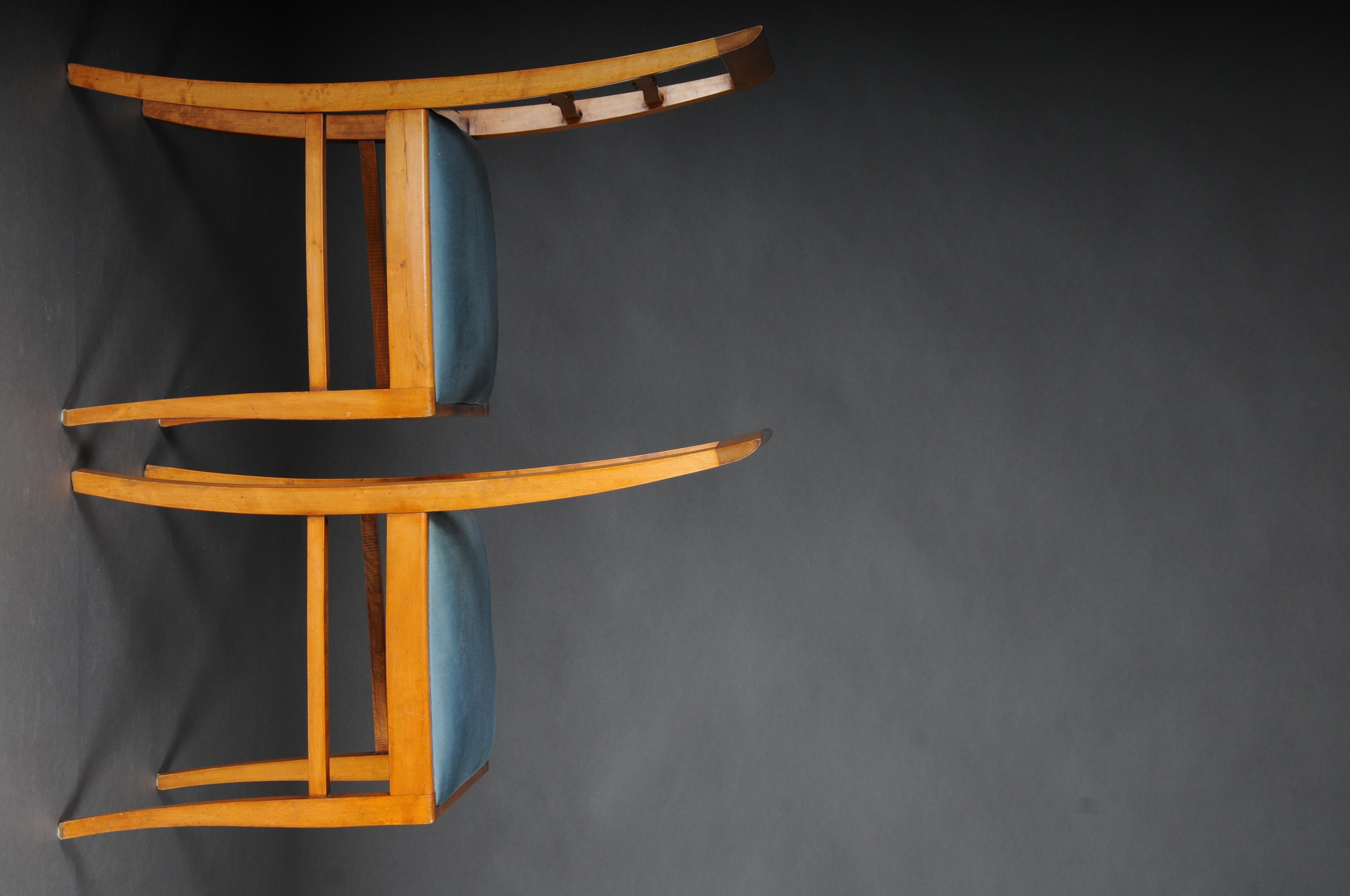 20th Century Set of 2 Biedermeier/Art Deco Chairs, birch For Sale 3