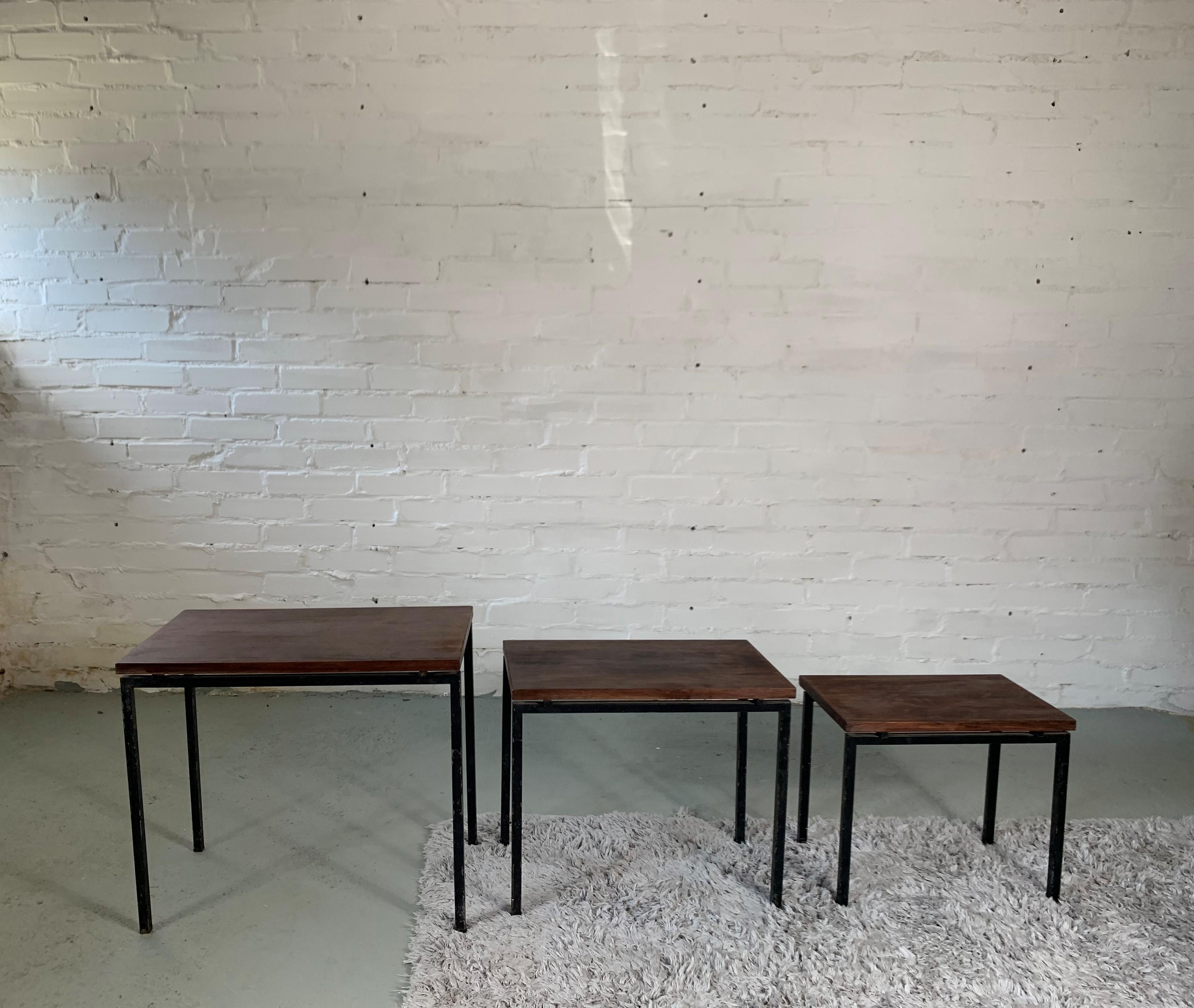 Mid-20th Century 20th Century Set of 3 Nesting Tables by Cees Braakman, 1960's