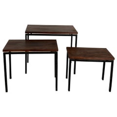 20th Century Set of 3 Nesting Tables by Cees Braakman, 1960's