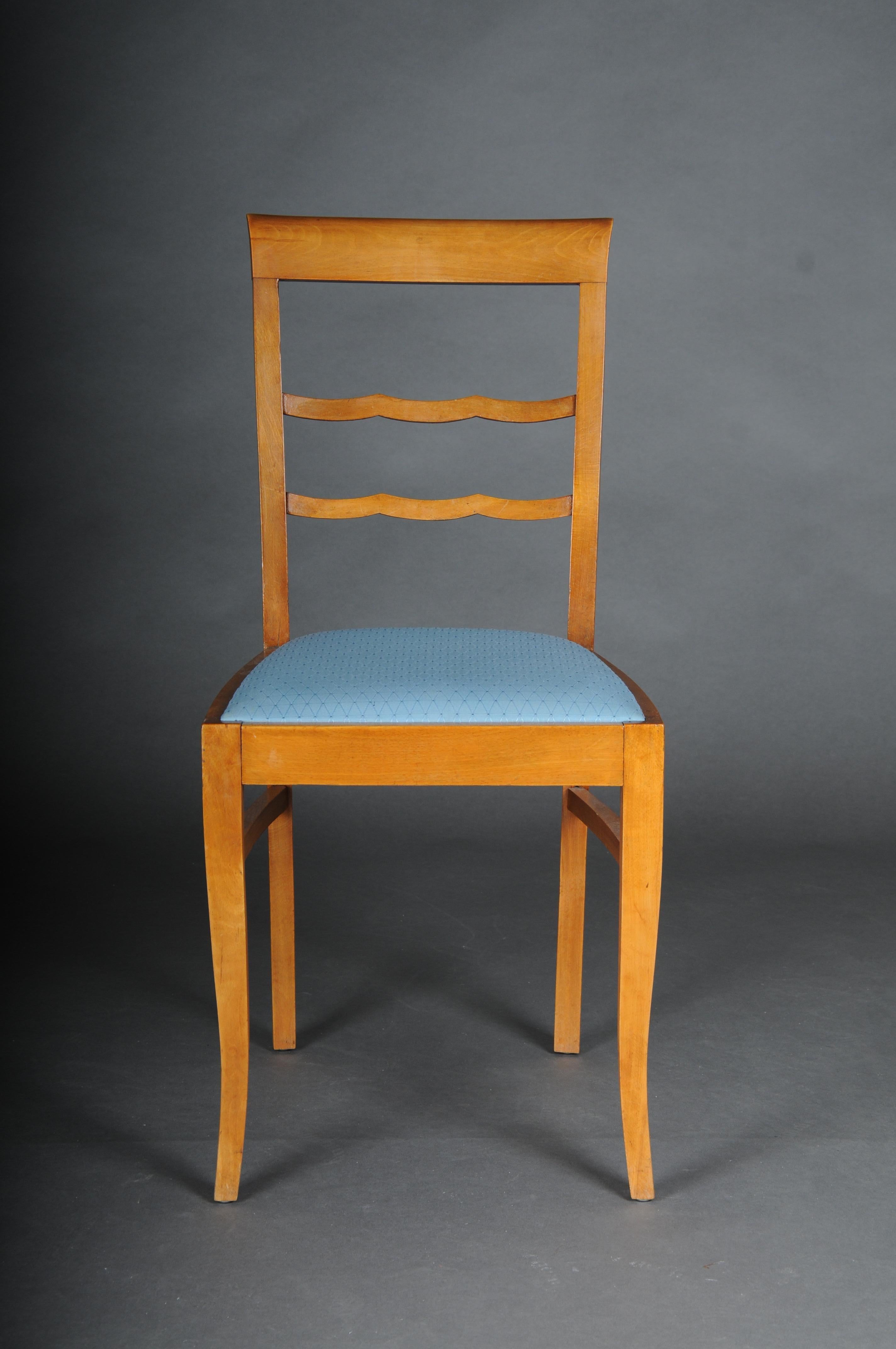 20th Century Set of 4 Biedermeier/Art Deco Chairs, Birch For Sale 8