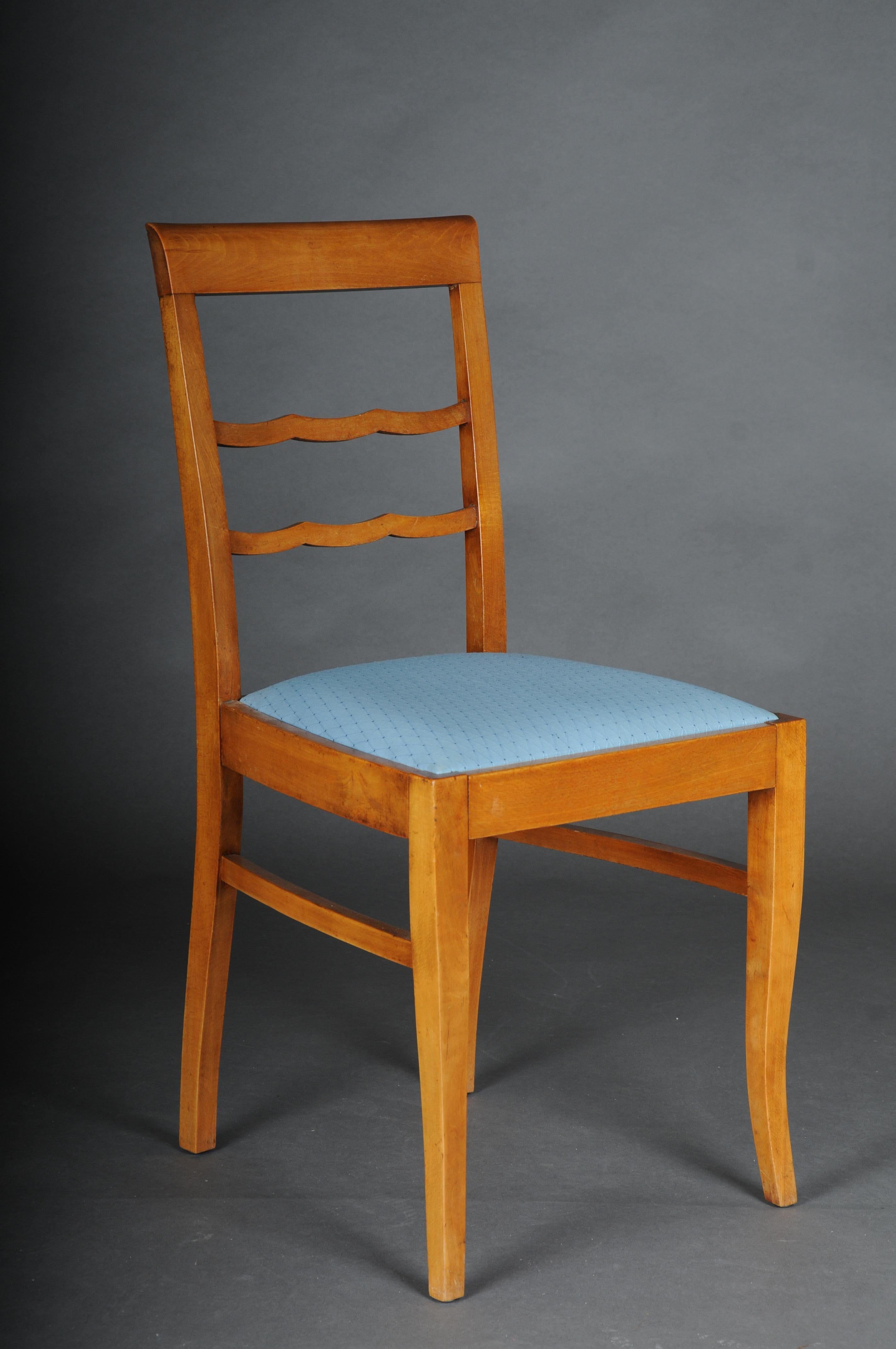20th Century Set of 4 Biedermeier/Art Deco Chairs, Birch For Sale 9