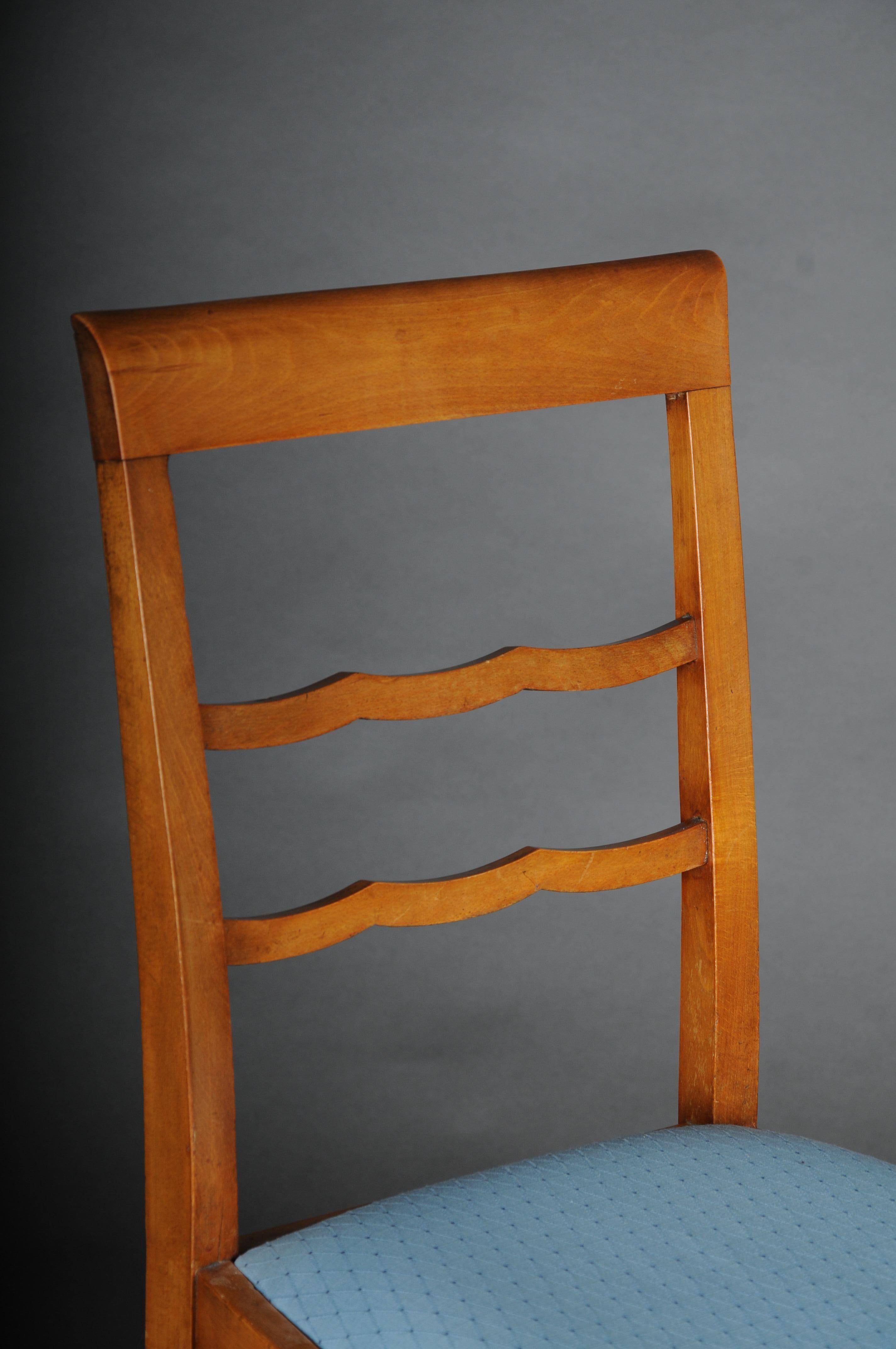 20th Century Set of 4 Biedermeier/Art Deco Chairs, Birch For Sale 10