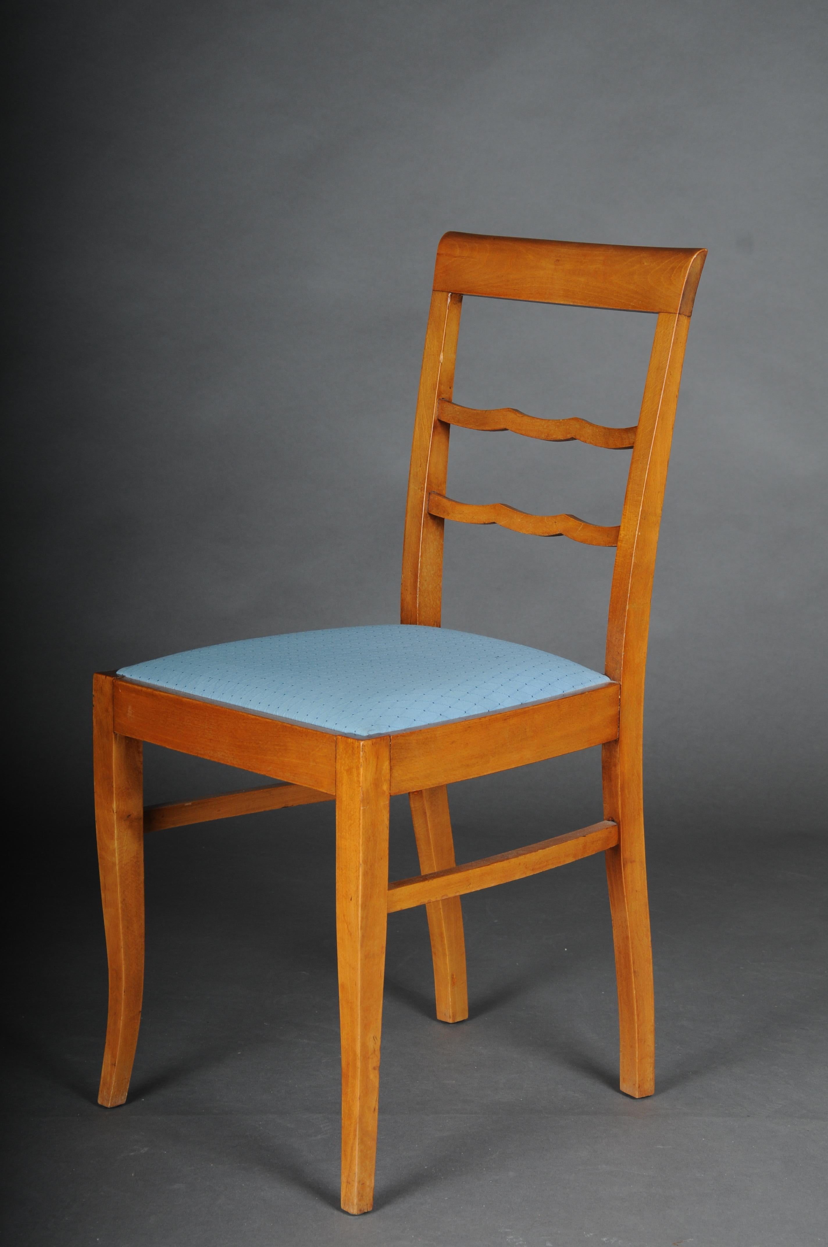 20th Century Set of 4 Biedermeier/Art Deco Chairs, Birch For Sale 11