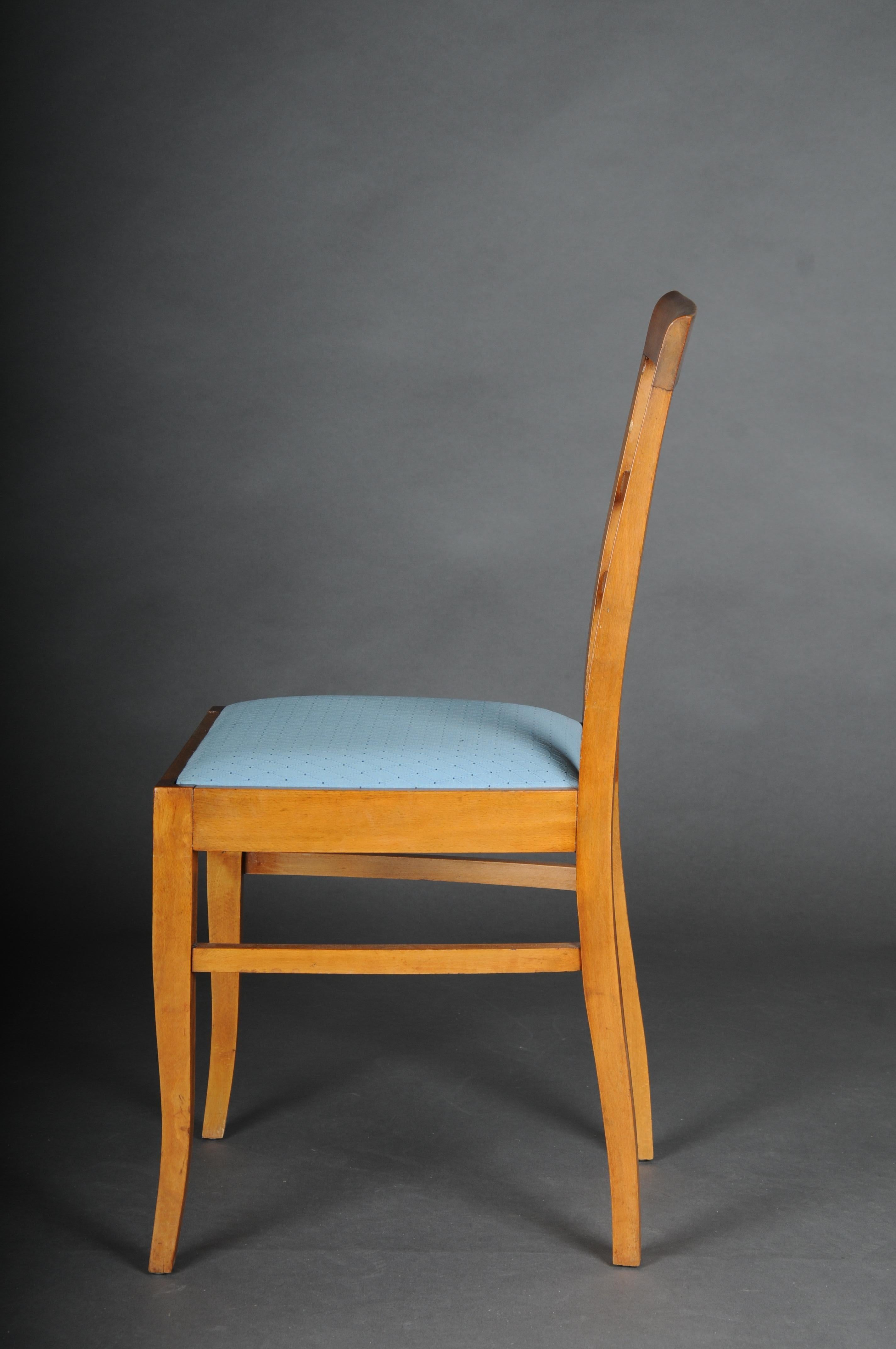 20th Century Set of 4 Biedermeier/Art Deco Chairs, Birch For Sale 12