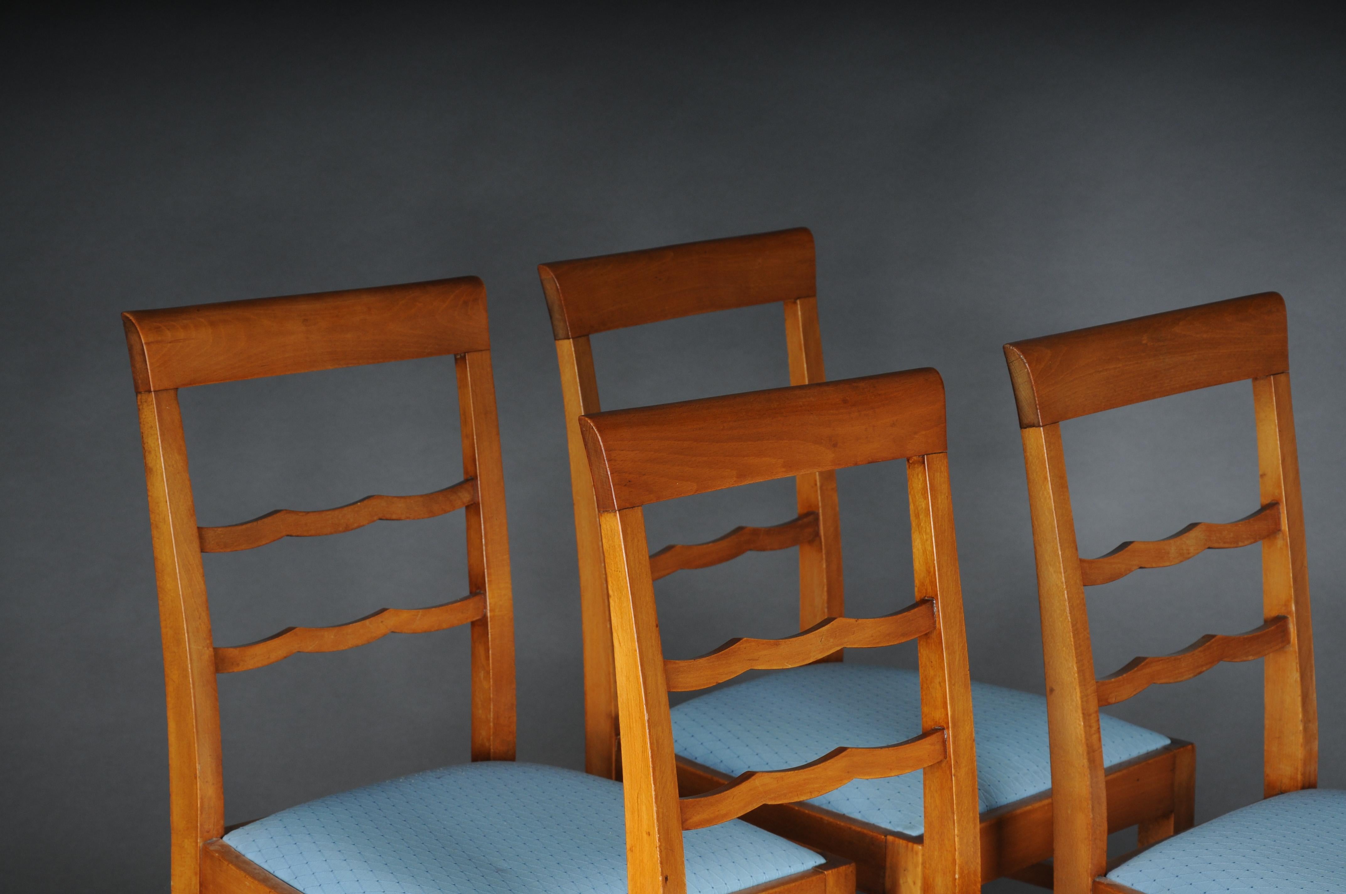20th Century Set of 4 Biedermeier/Art Deco Chairs, Birch For Sale 2