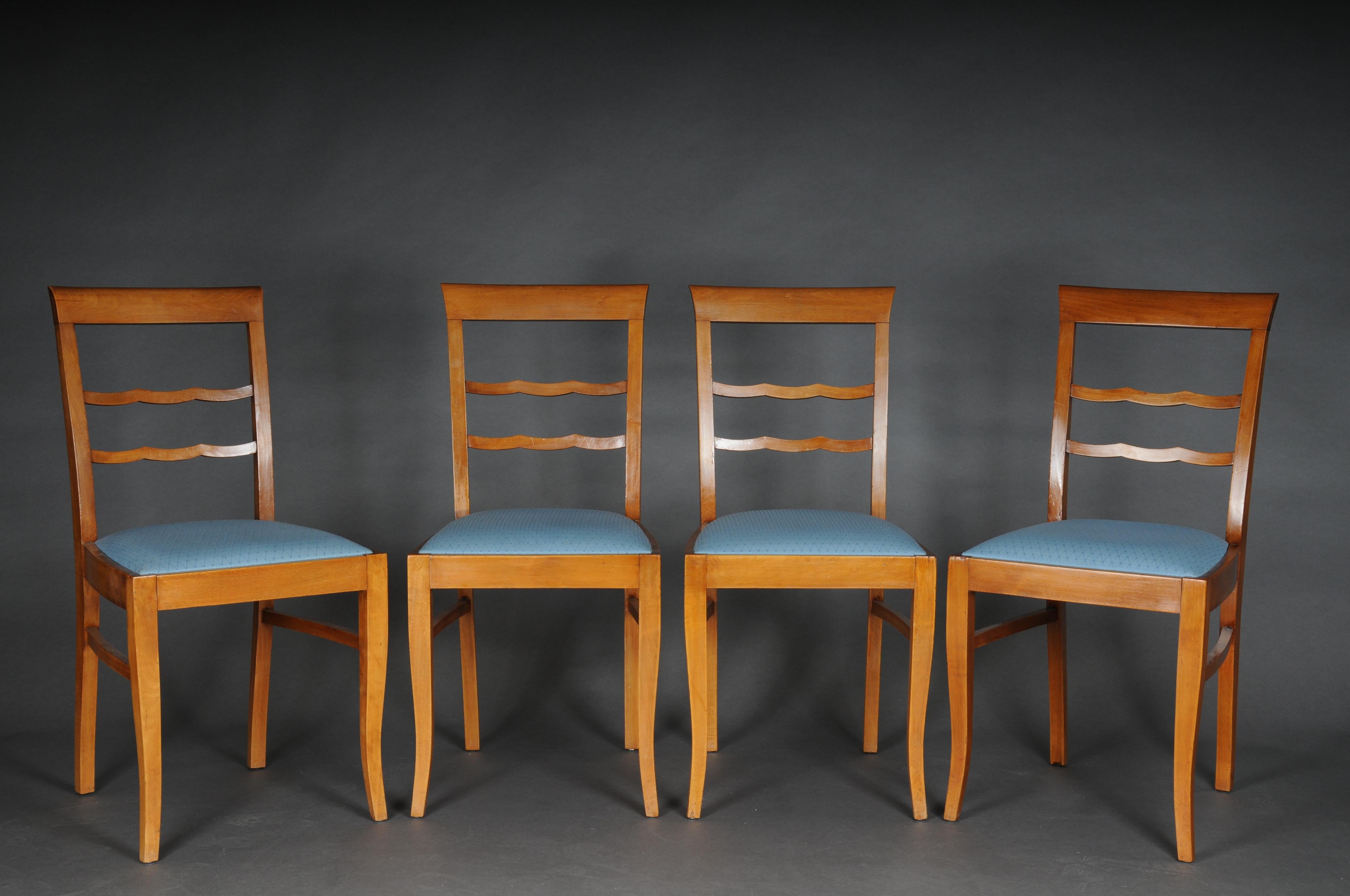 20th Century Set of 4 Biedermeier/Art Deco Chairs, Birch For Sale 3