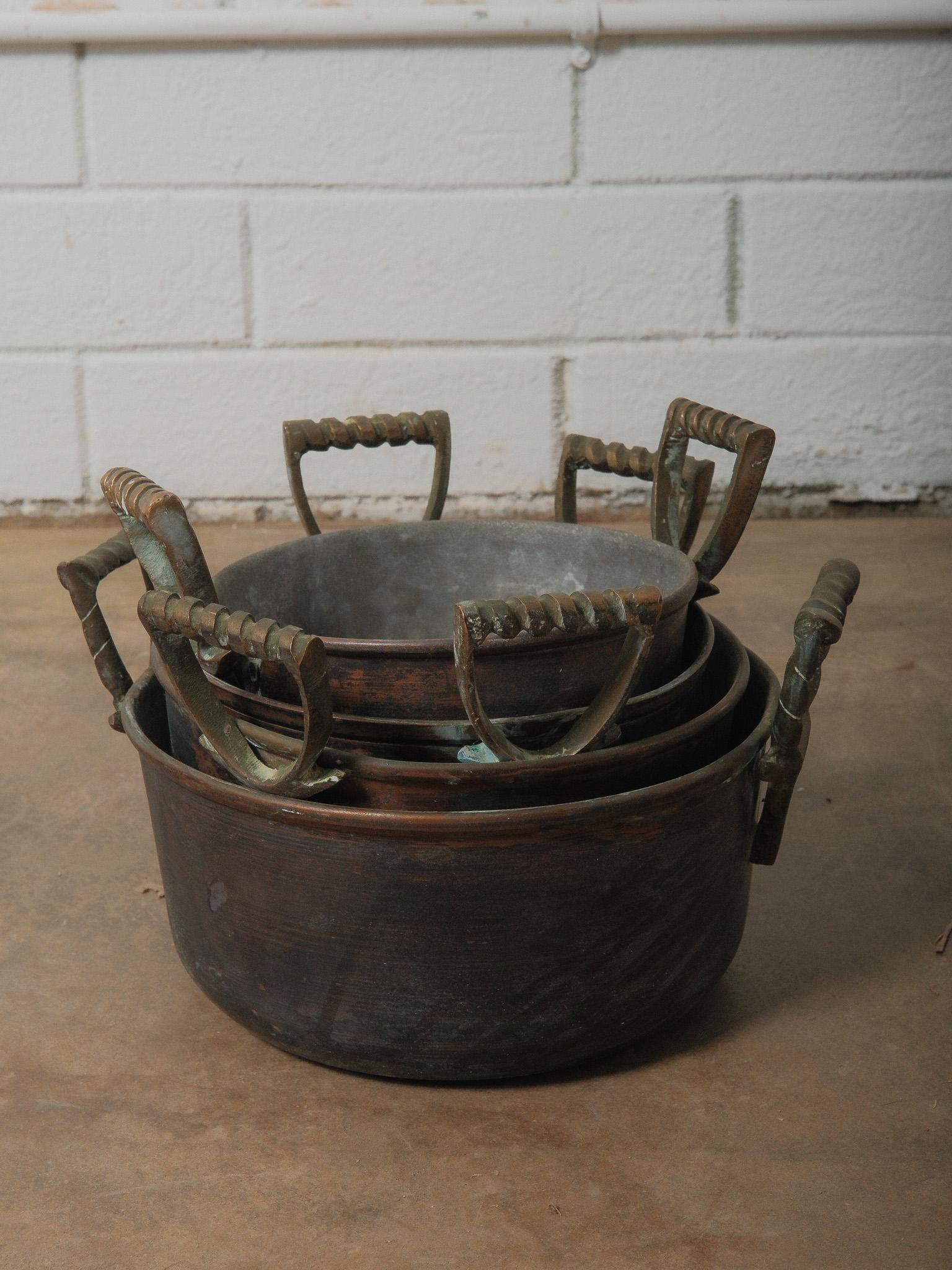 20th Century Set of 4 Copper Pots en venta 11