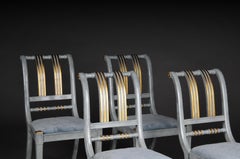 20th Century Set of 4 Italian Designer Chairs, Wood