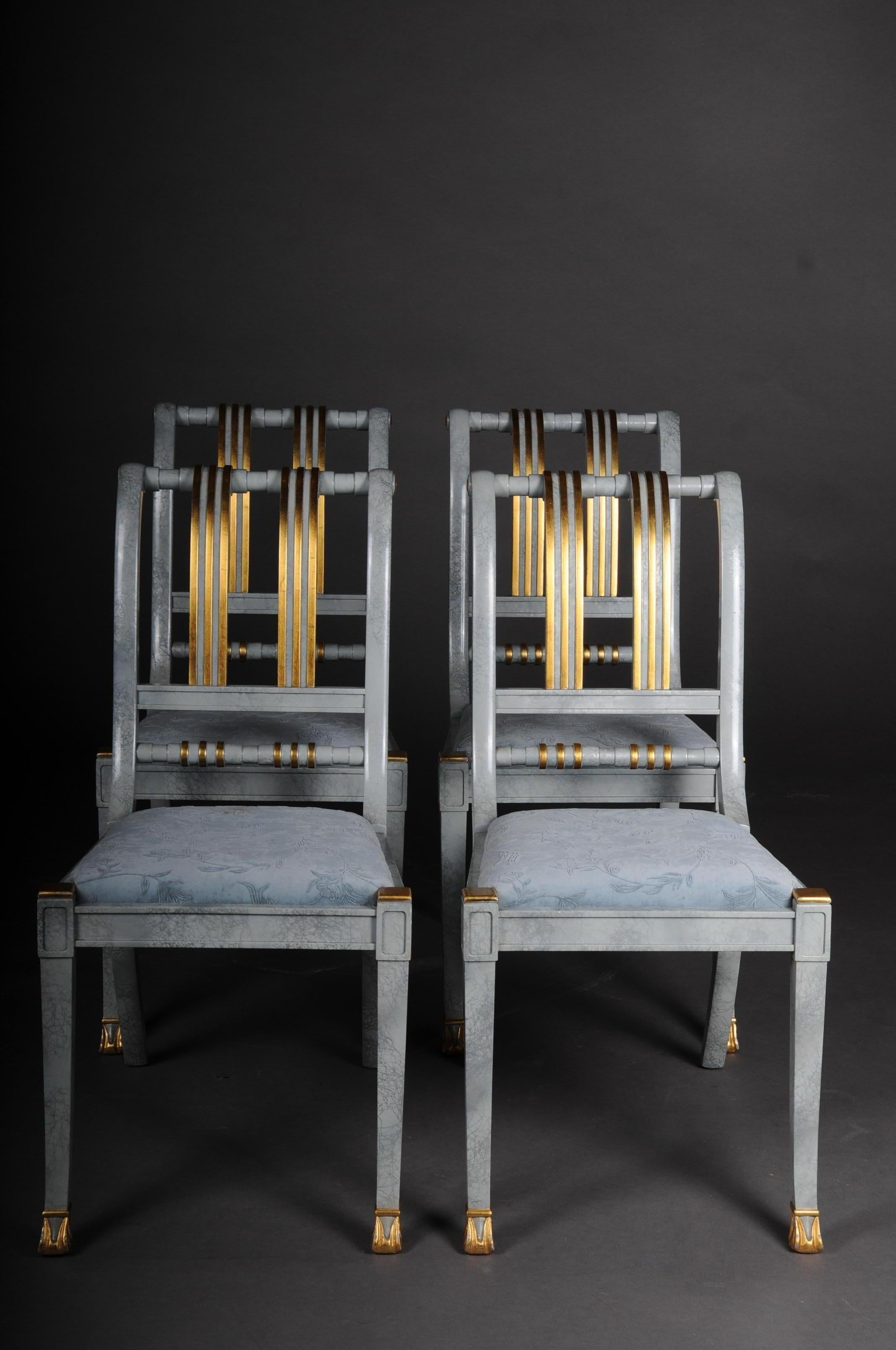 Ensemble de 4 chaises de designer italiennes du 20ème siècle, bois Bon état - En vente à Berlin, DE