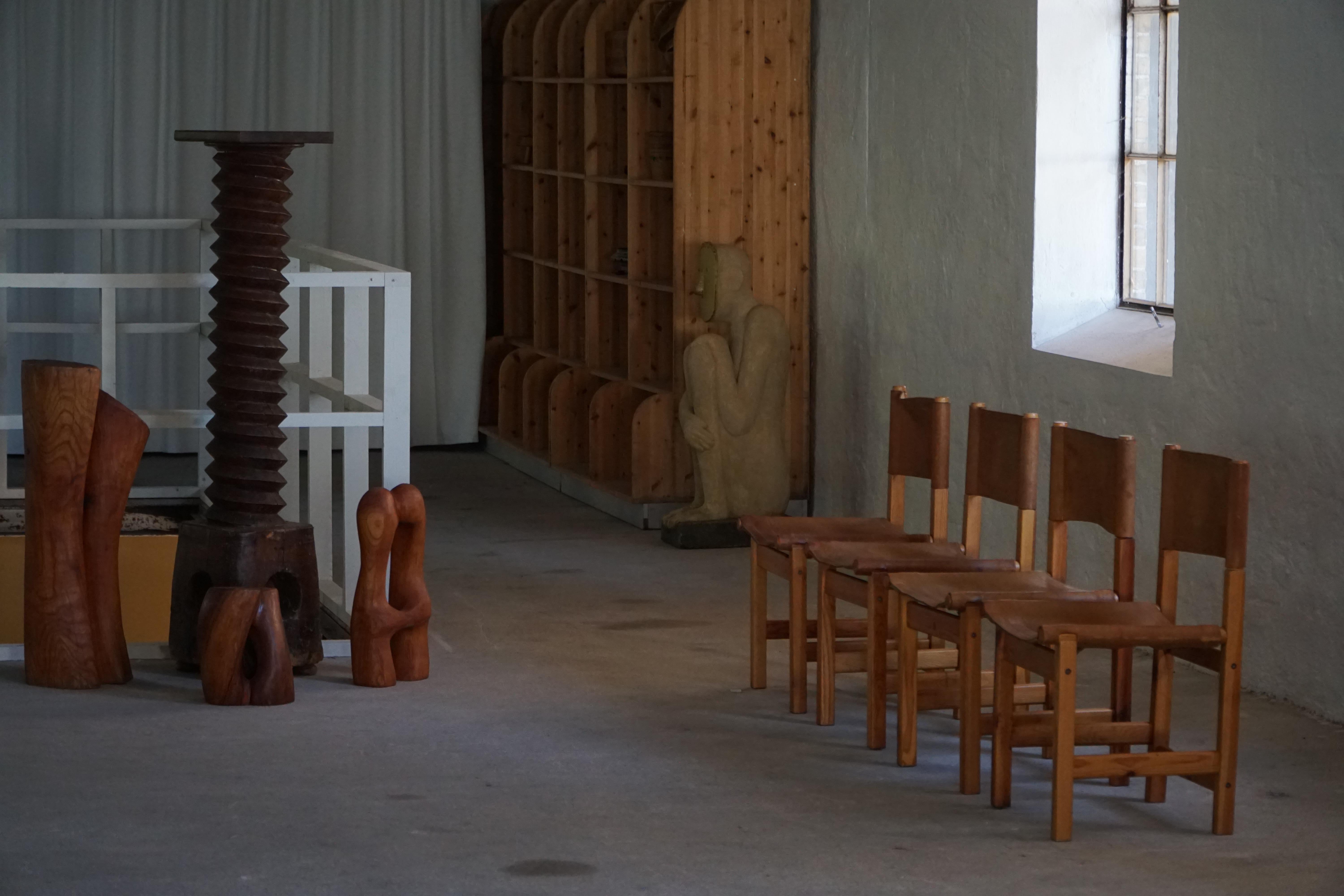 20e siècle, Ensemble de 4 chaises de salle à manger 