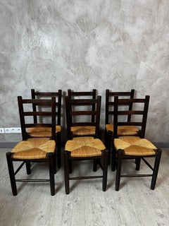 20th century Set of 6 Georges Robert Style Chairs, 1960s
