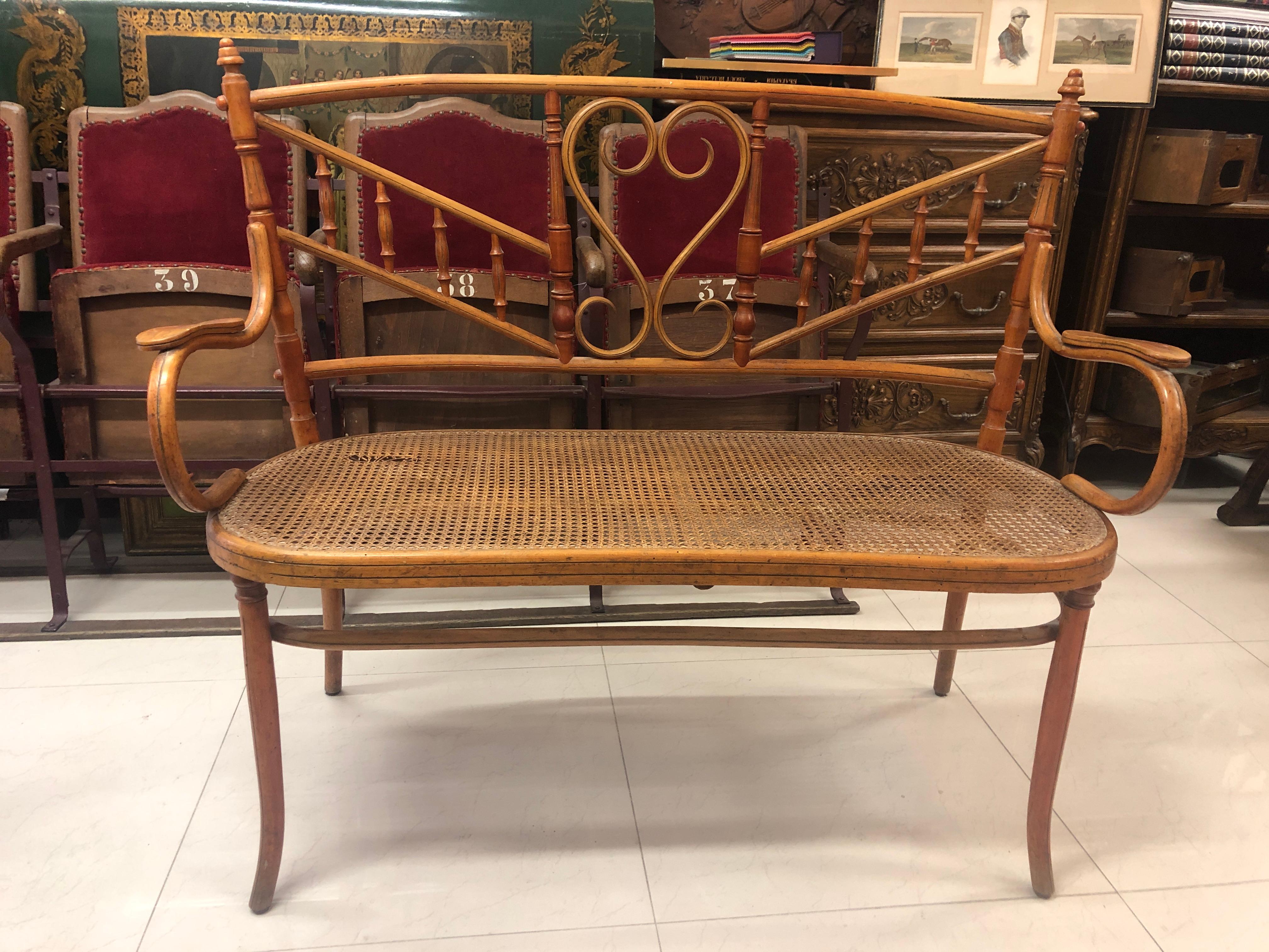 20th Century Set of Asymmetrical Fischel Bench, Two Armchairs and Two Chairs In Good Condition For Sale In Sofia, BG