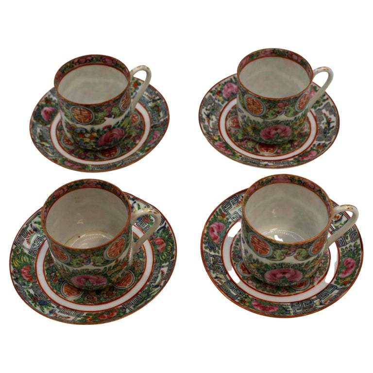 20th Century Set of Chinese Export Cups and Saucers For Sale at 1stDibs