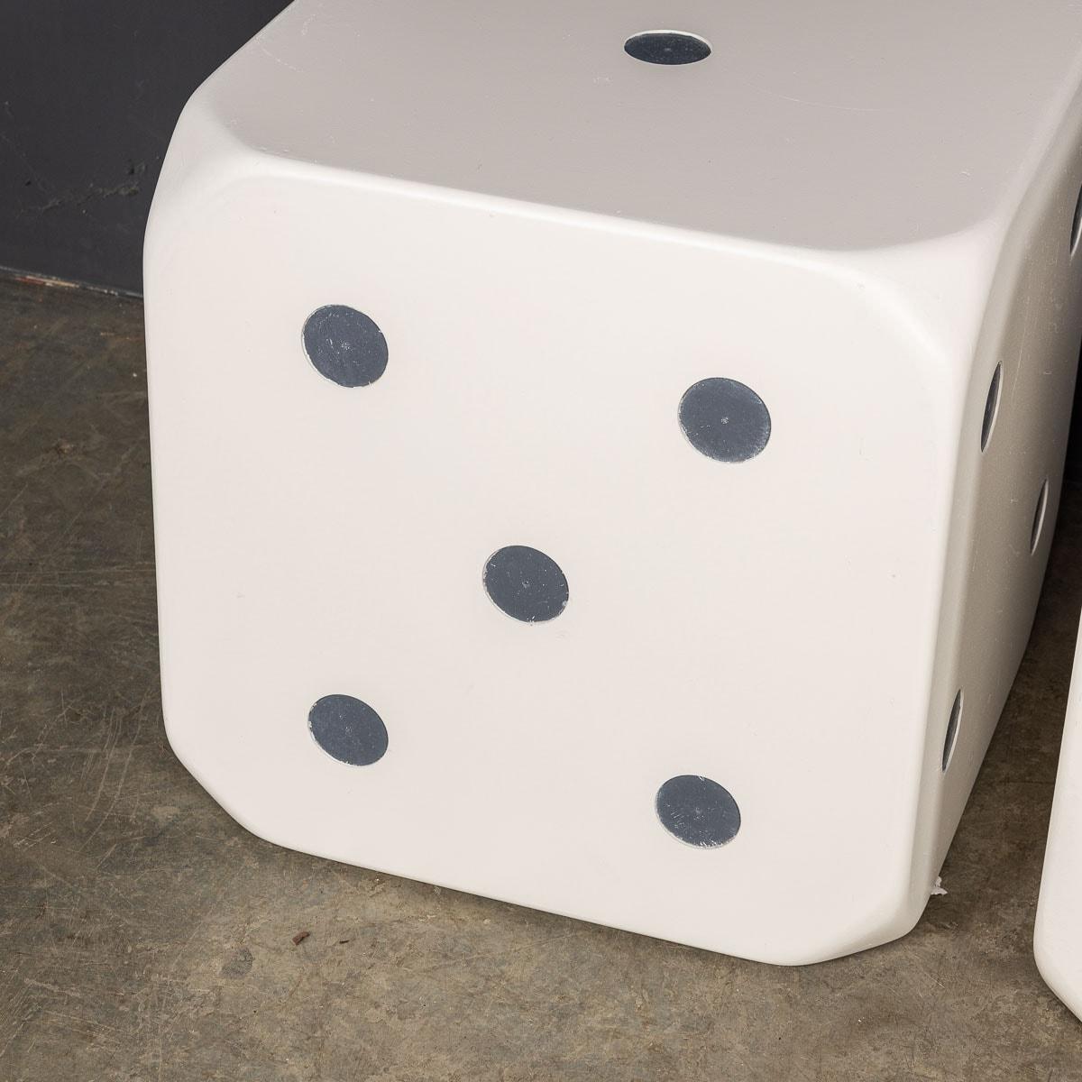 Plaster 20th Century Set Of Four Dice Shaped Stools Or Tables, c.1960