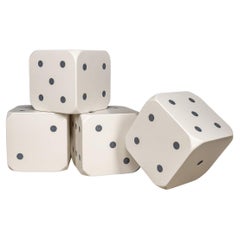 Vintage 20th Century Set Of Four Dice Shaped Stools Or Tables, c.1960