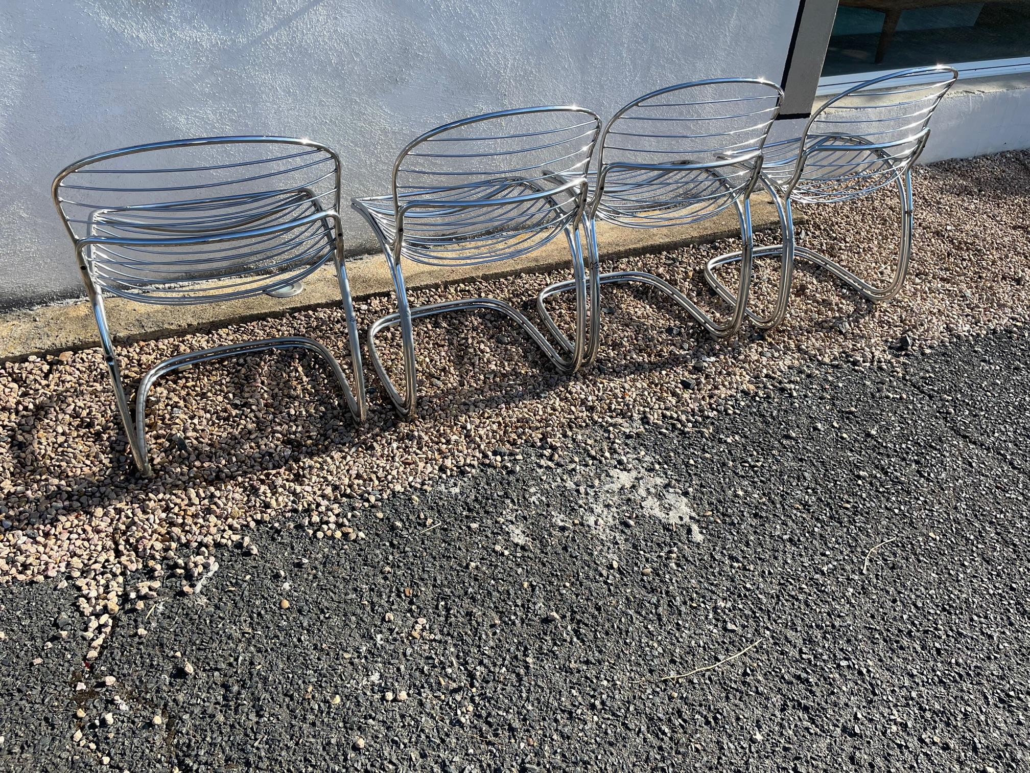 20th Century Set of Four Sabrina Chairs by Gastone Rinaldi, 1970s 2