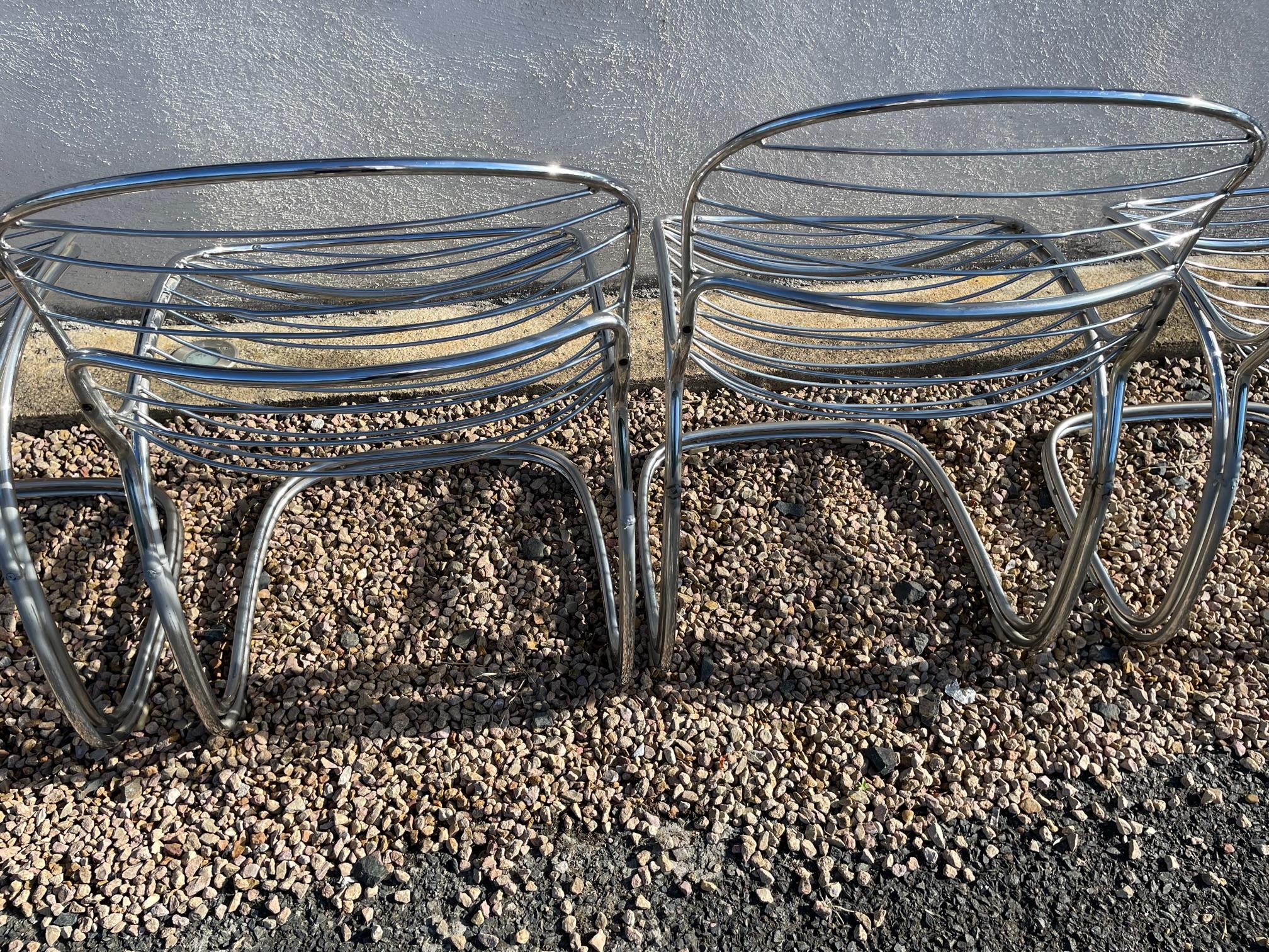 20th Century Set of Four Sabrina Chairs by Gastone Rinaldi, 1970s 3