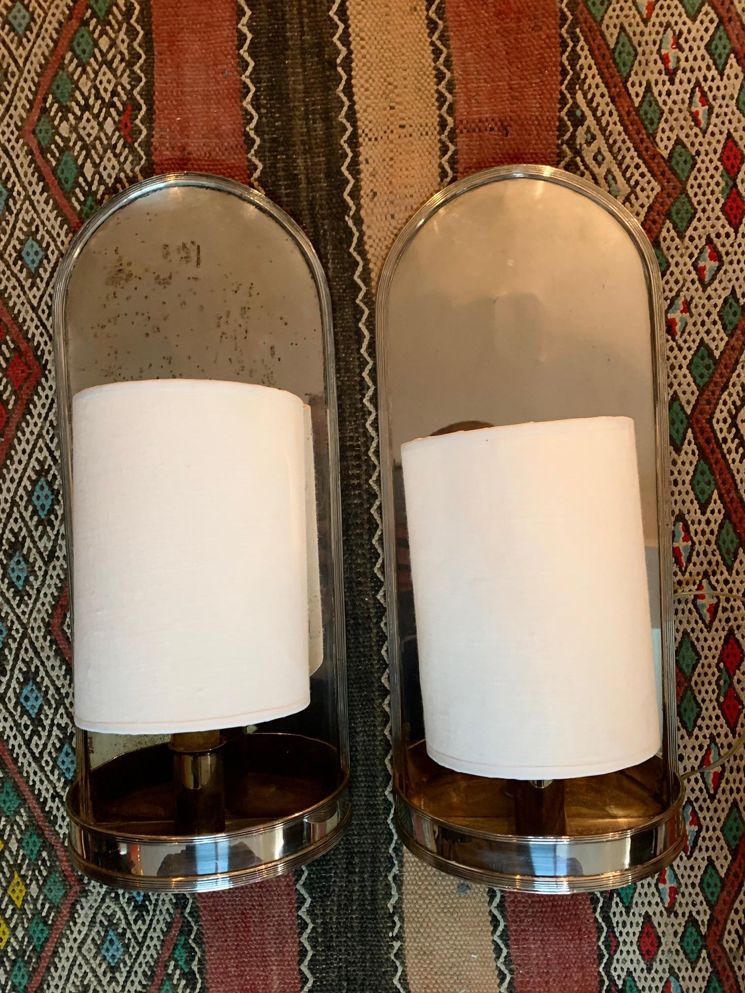 20th Century Set of Four Spanish Silver Metal Wall Lights Casa Valenti In Good Condition In Madrid, ES