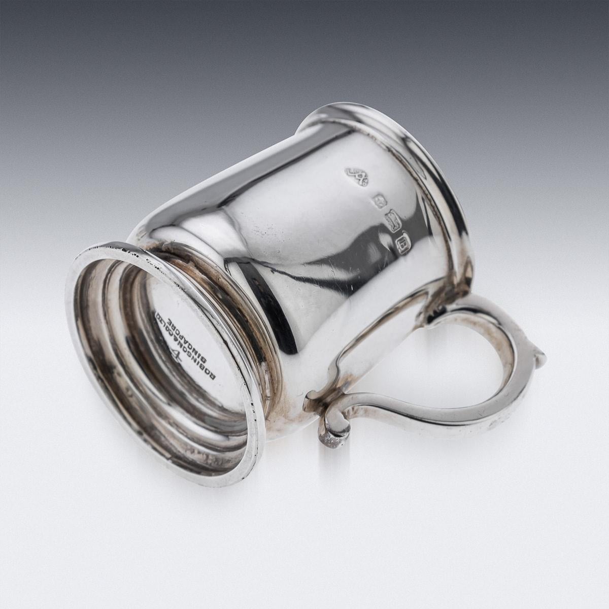 20th Century Set Of Six Solid Silver 'Tankard' Shot Cups, Adie Bros c.1926 For Sale 7