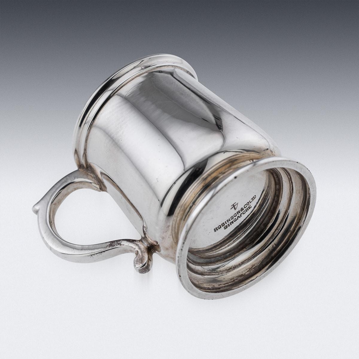 20th Century Set Of Six Solid Silver 'Tankard' Shot Cups, Adie Bros c.1926 For Sale 8